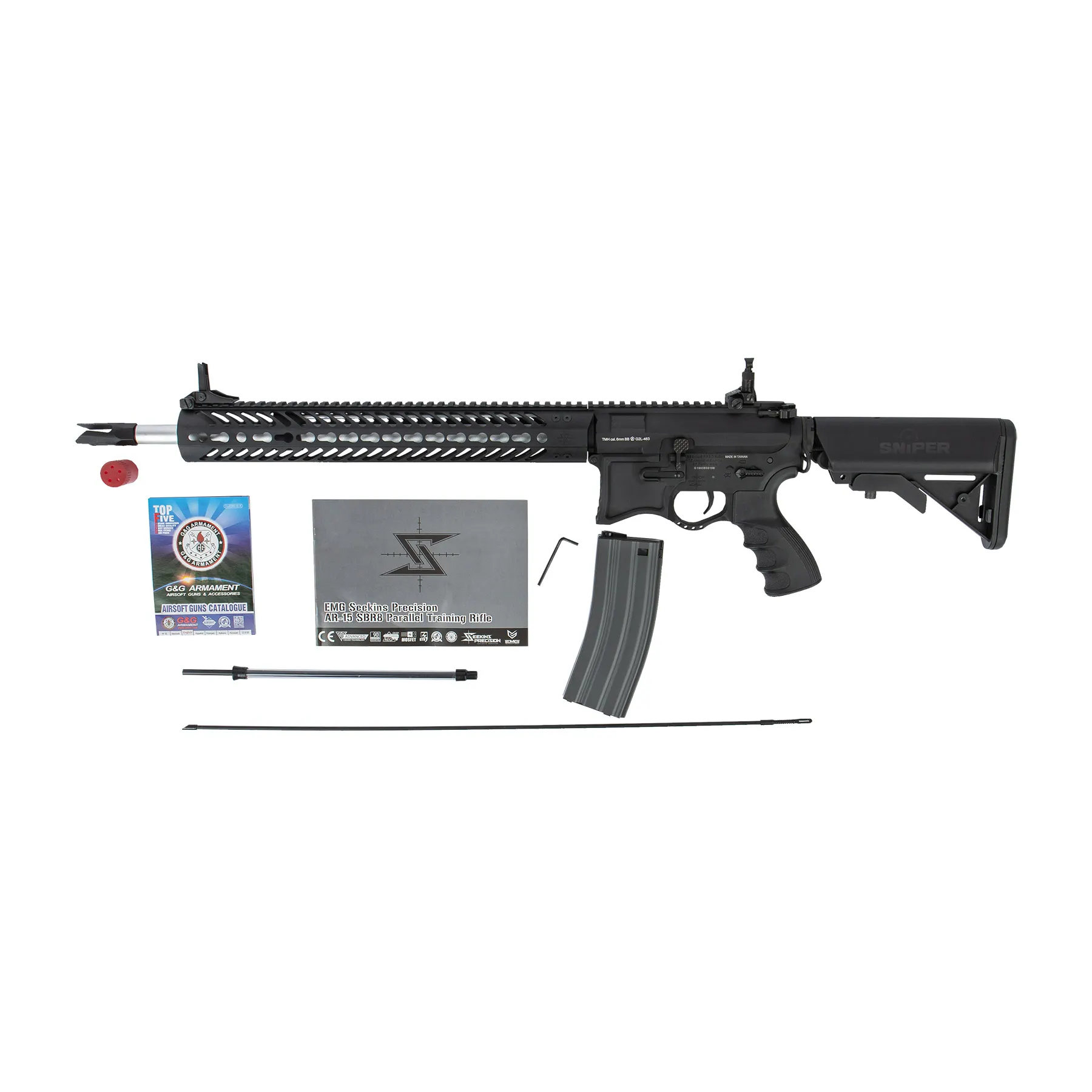 Seekins Precision AR 15 SBR8 Black, (S)AEG