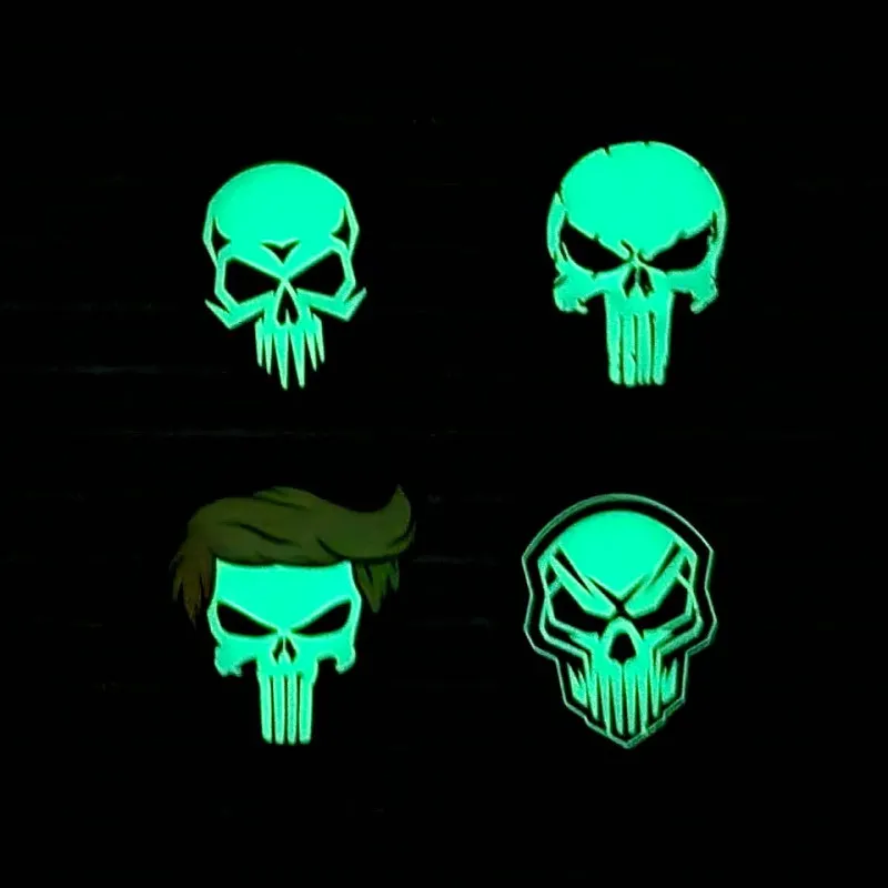 Patch 3D PVC Punish Skull Patch 3D PVC Psycho Skull