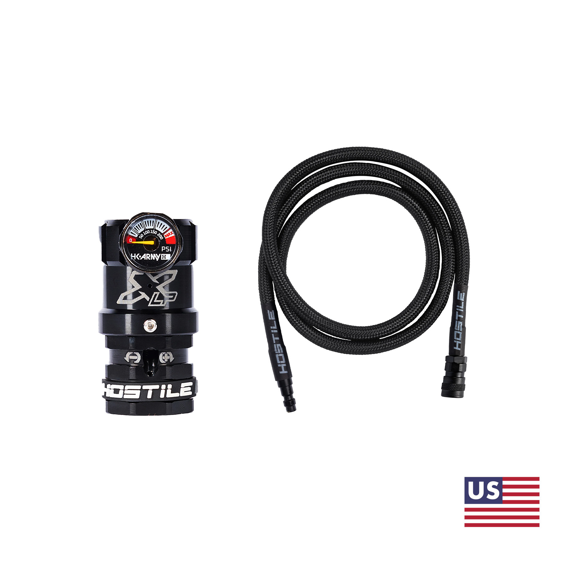 Hostile LXP Regulator Side Port w/ AWS Flex Line 42", Black