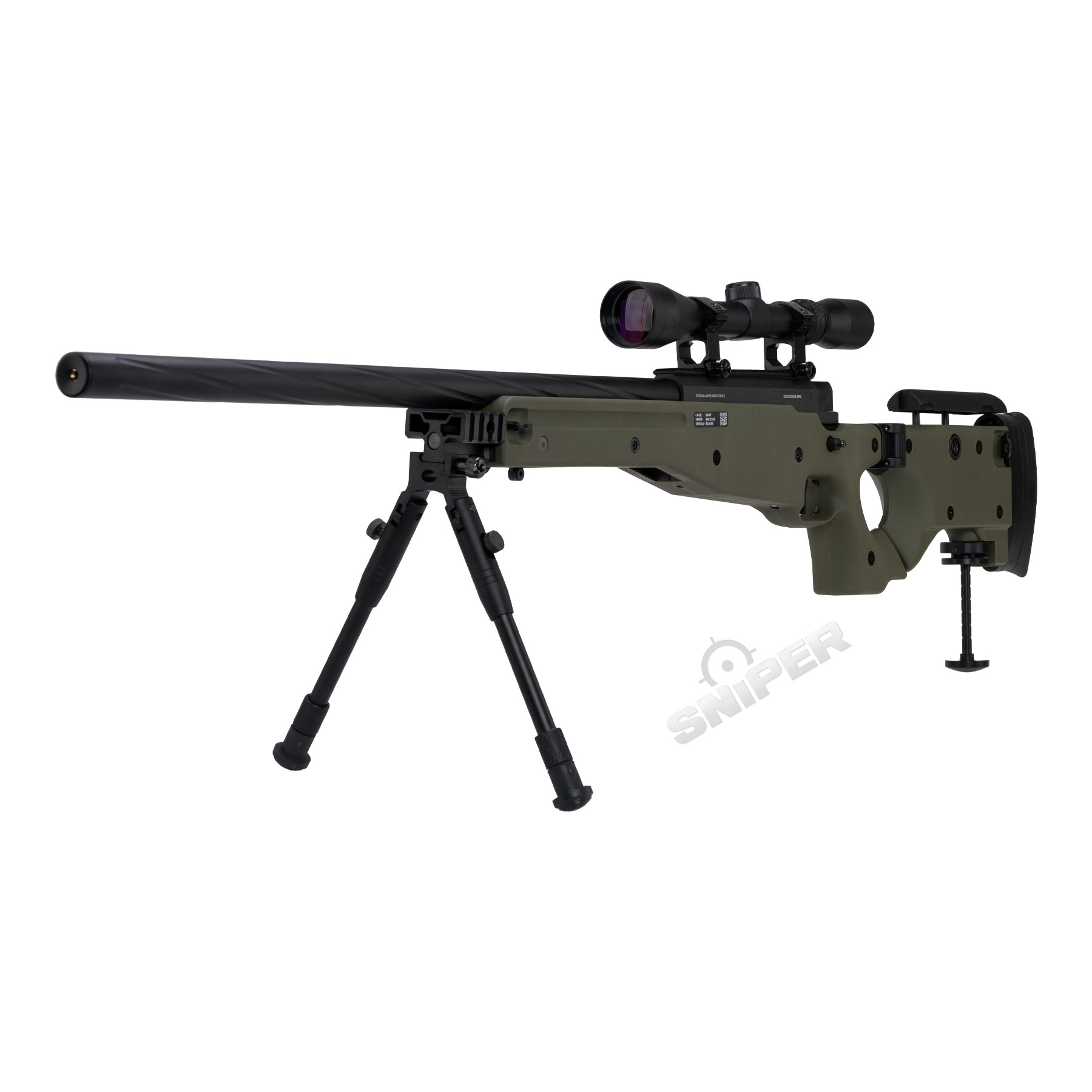 Specna Arms SA-S14 Scharfschützengewehr w/ Scope & Bipod, Olive