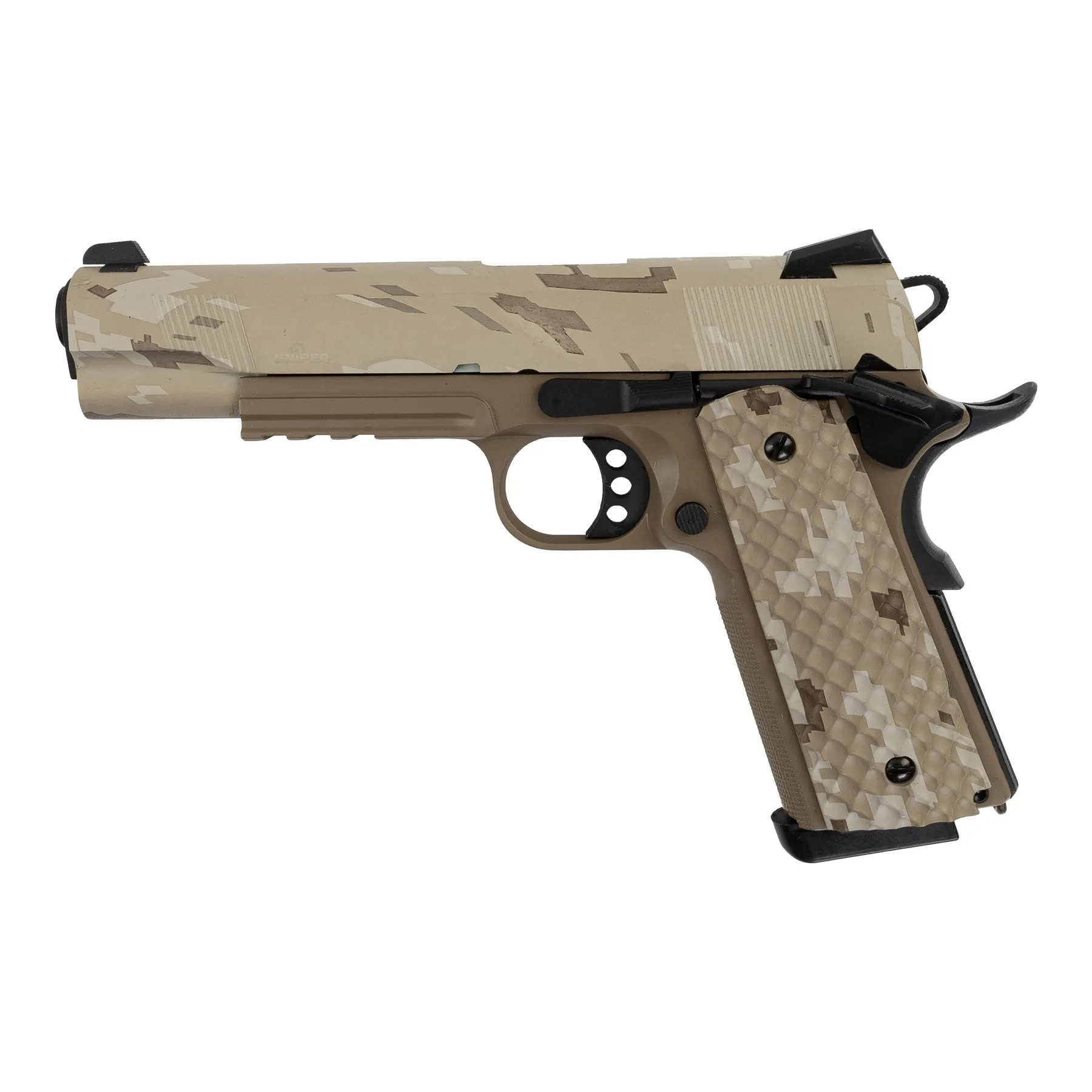 Raven 1911 MEU Railed GBB, Tan/Digi Desert