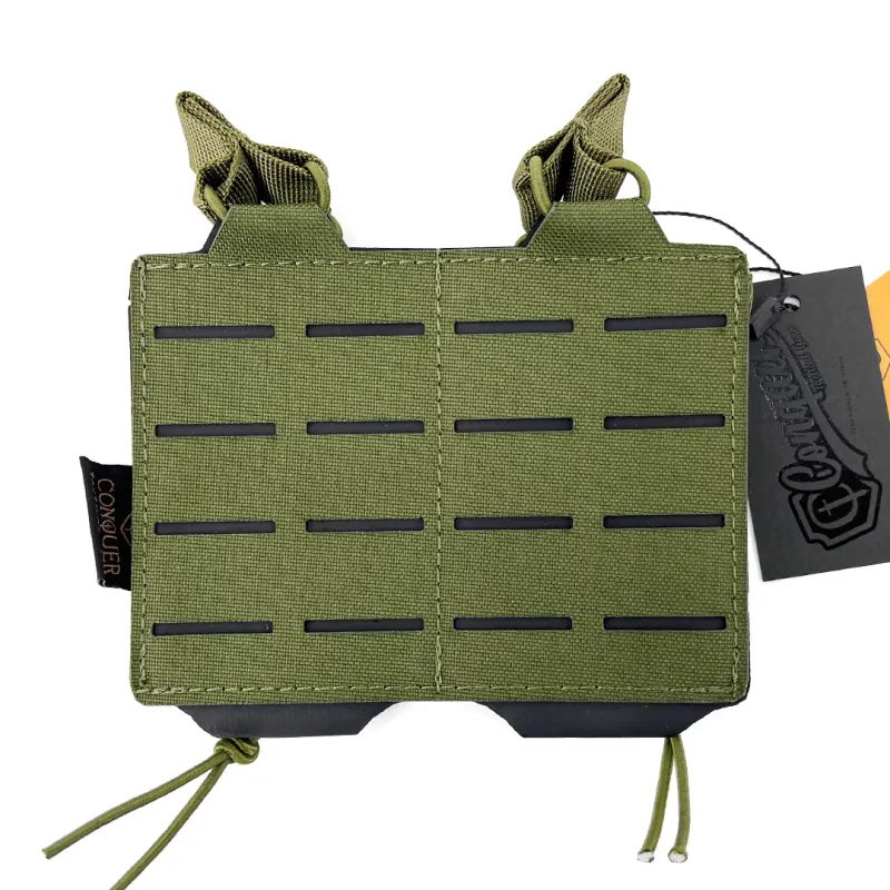 Conquer Double M4 Mag Pouch, OD Conquer Double M4 Mag Pouch, OD