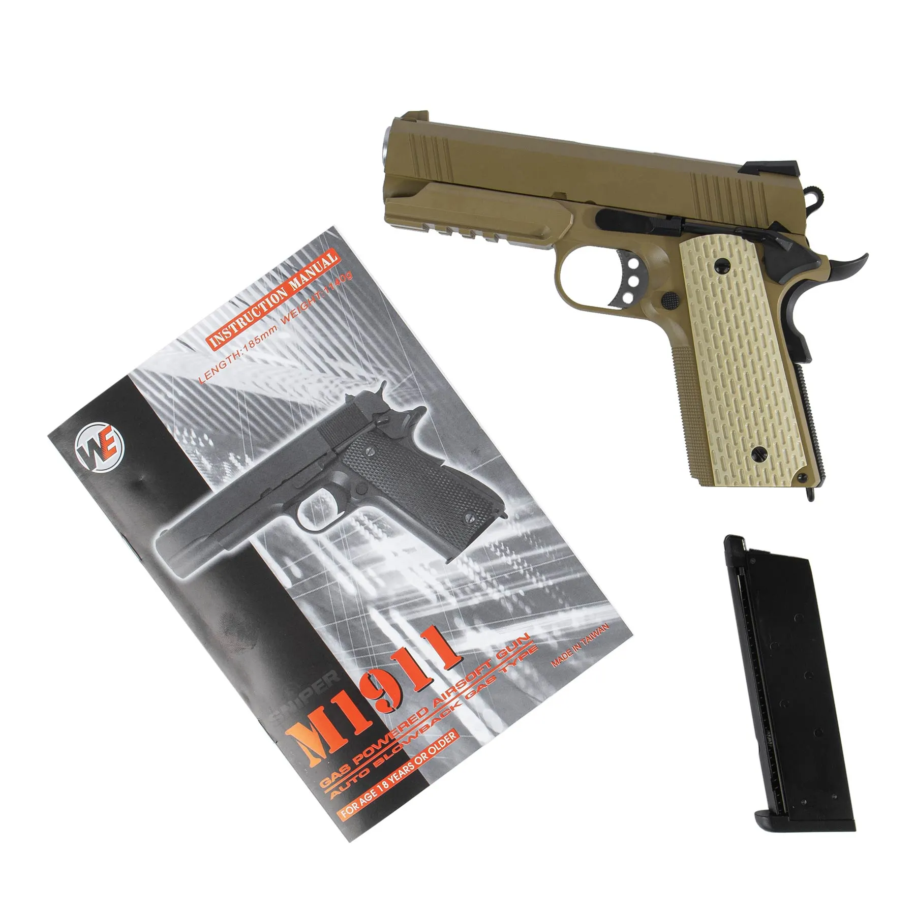 WE Desert Warrior 4.3 Full Metal Desert GBB Softair