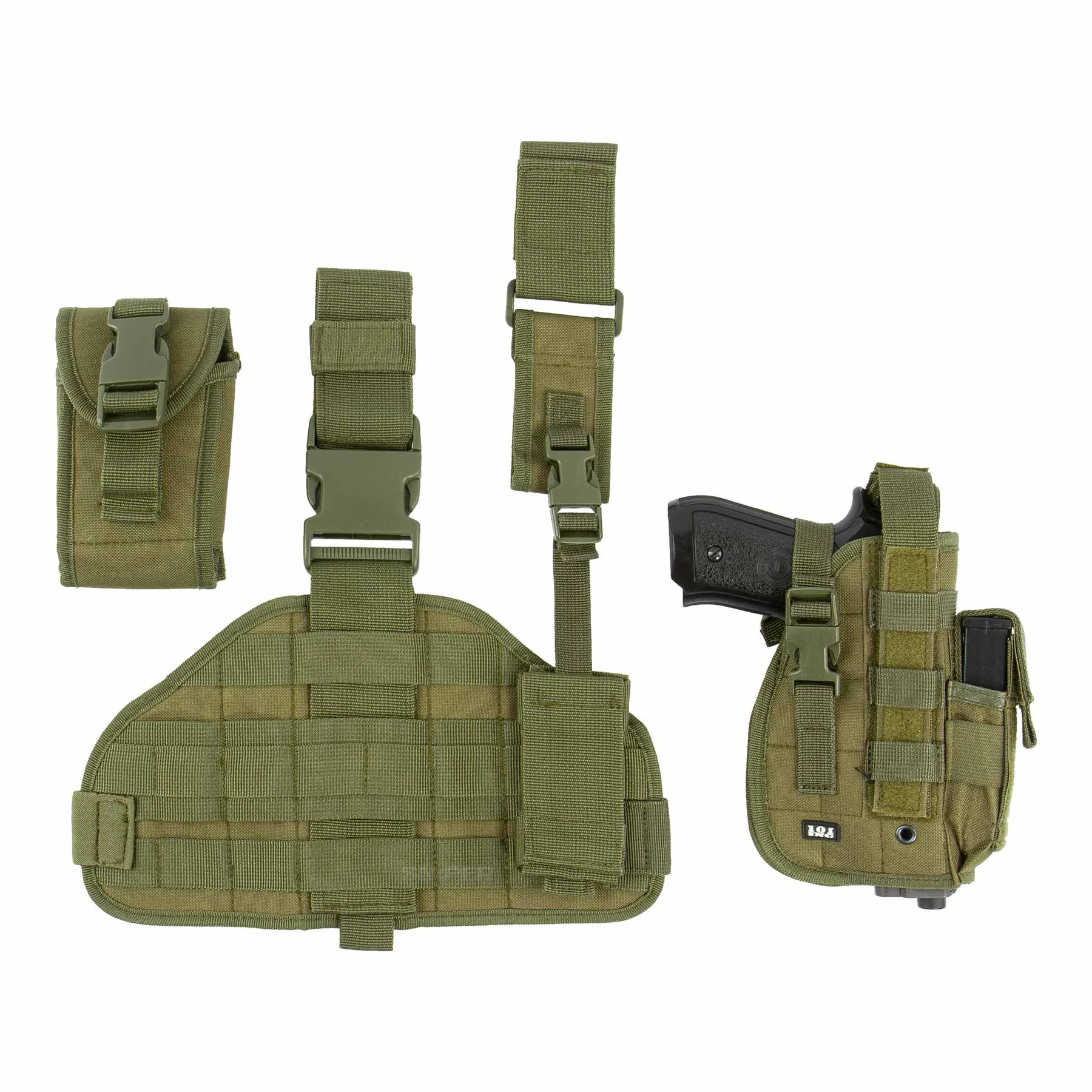 Oberschenkelholster Hip Molle Holster, Green Oberschenkelholster Hip Molle Holster, Green
