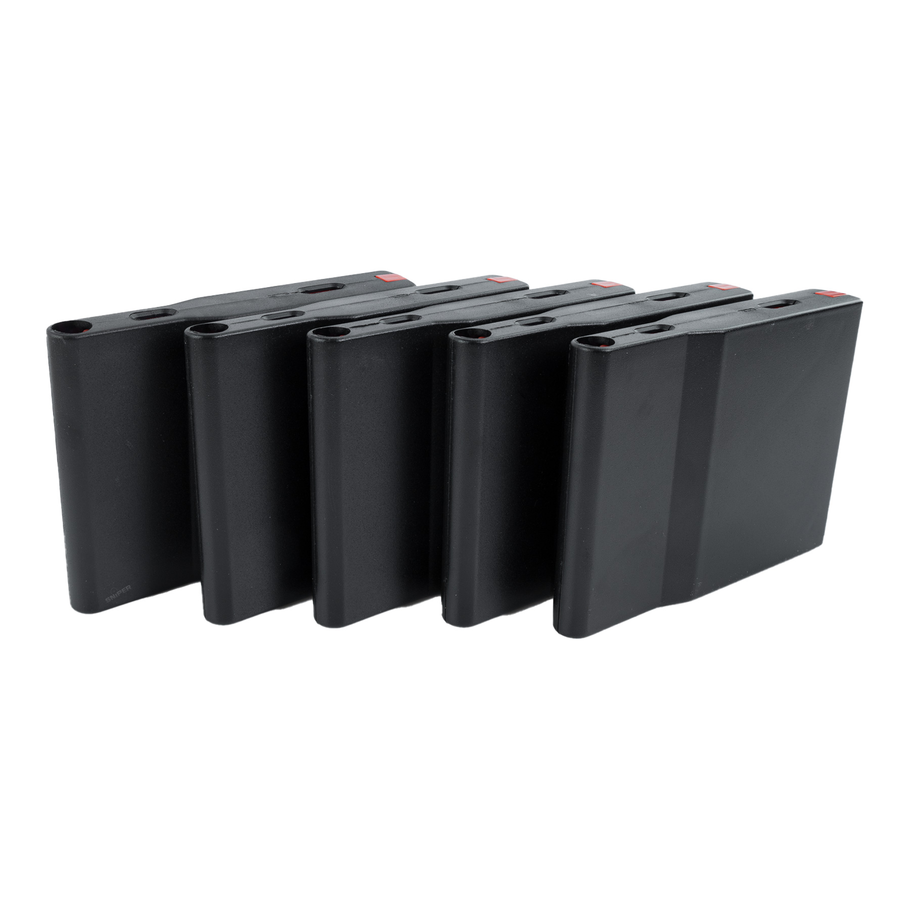 Silverback Polymer Magazine für SRS Rifles, 25rds 5er-Set, Black