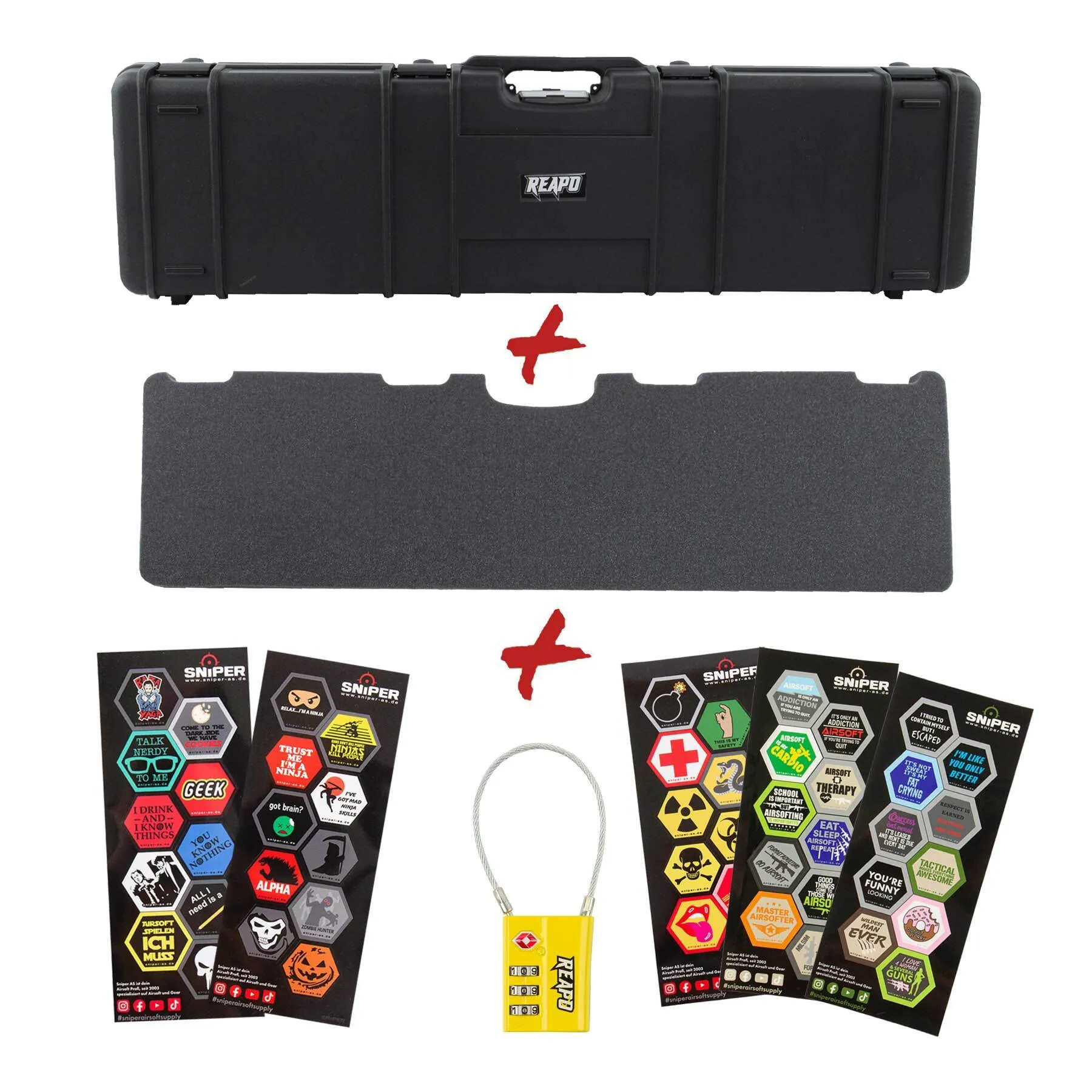 Kofferset Reapo Waffenkoffer 117 cm, soft PnP, Black