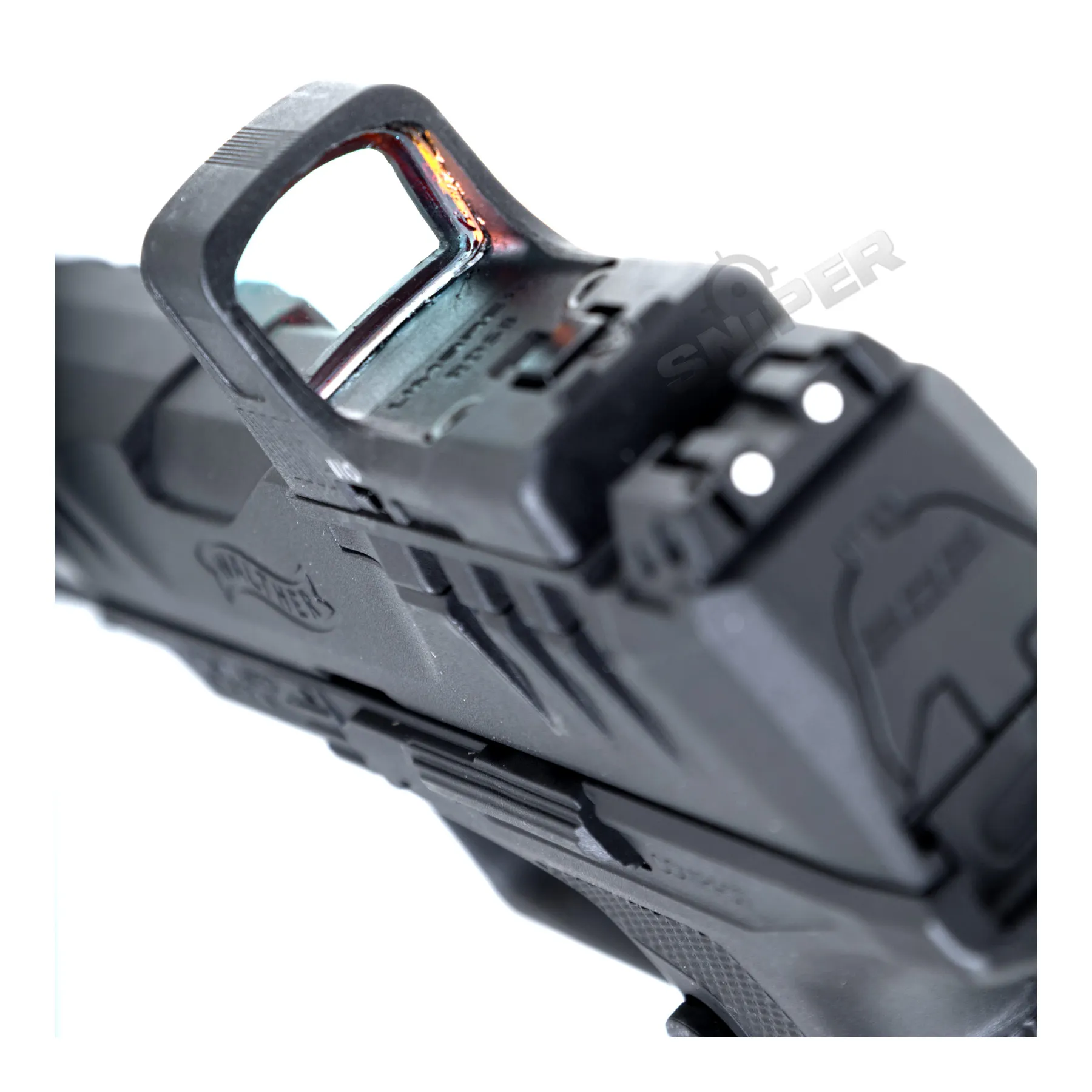 Walther PDP Compact 4" w/ Red Dot Visier NBB Co2 Softair Pistole, Black Walther PDP Compact 4" w/ Red Dot Visier NBB Co2 Softair Pistole, Black