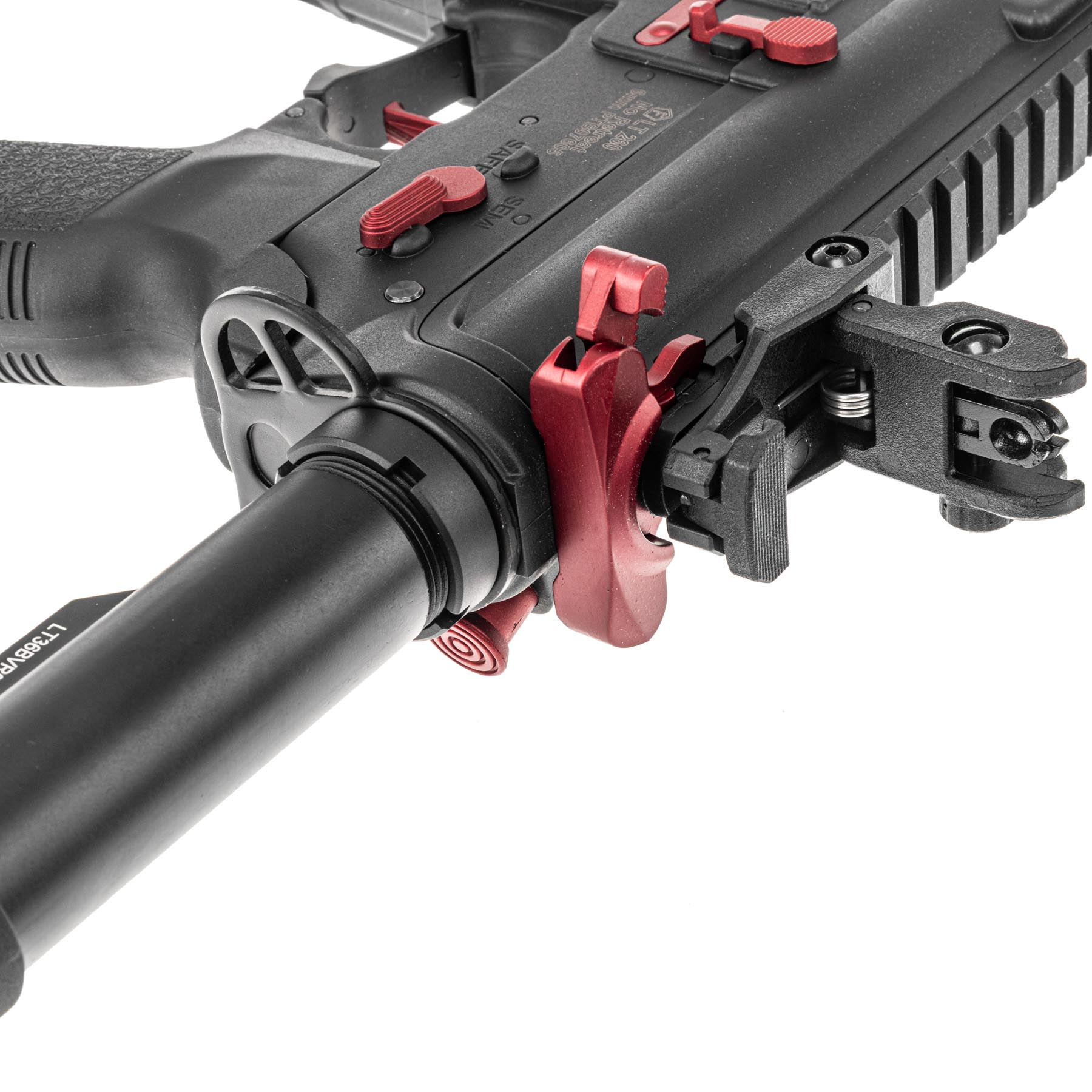 Lancer Archon Gen3 ETU M-Lok 9" M4 (S)AEG, Black/Red