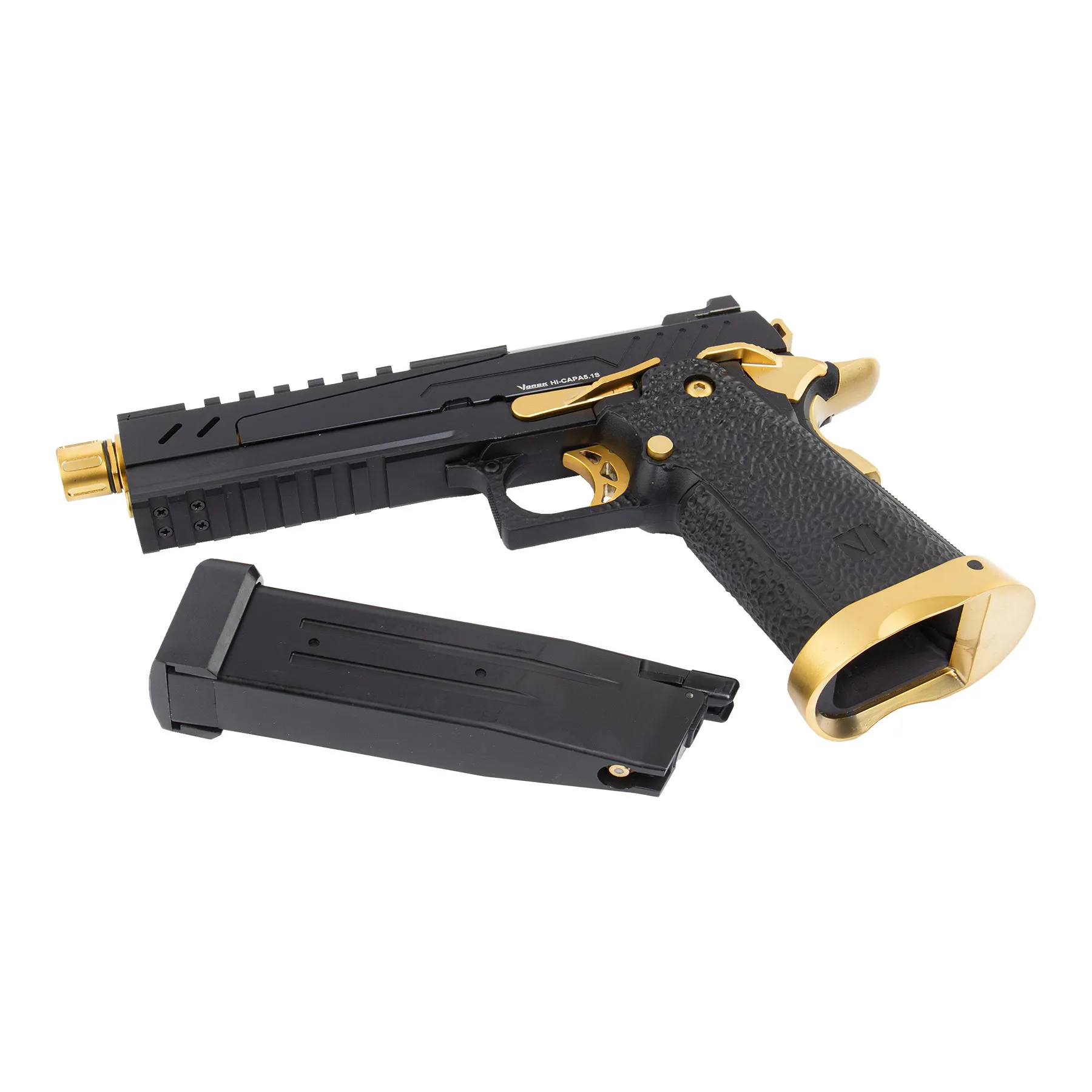 Vorsk Hi-Capa 5.1 Split Slide, Gold/Black, GBB Vorsk Hi-Capa 5.1 Split Slide, Gold/Black, GBB
