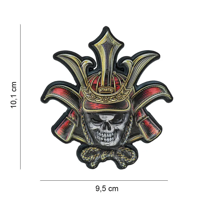 Patch 3D PVC Skull Samurai
