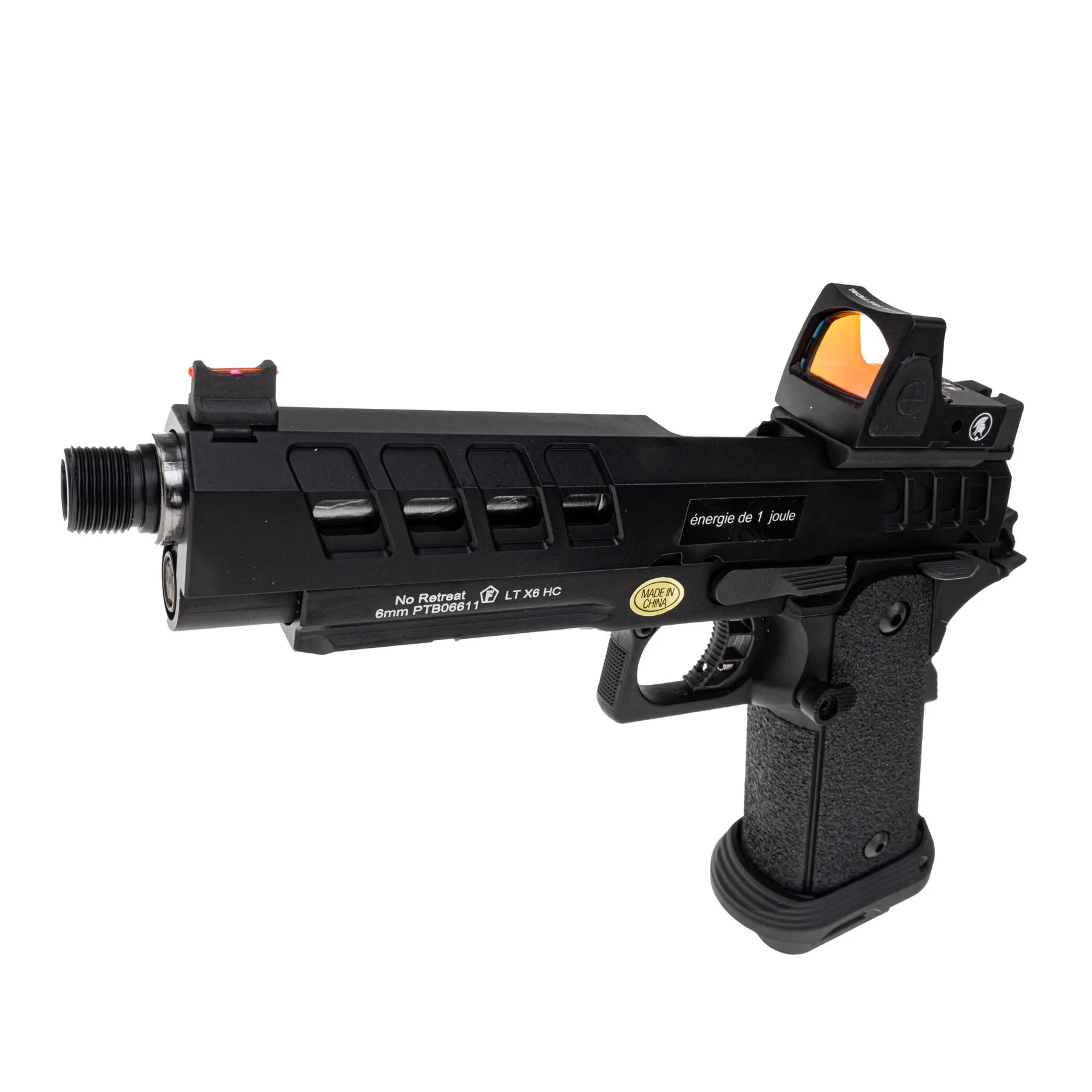 Lancer Tactical Heracles RMR Hi-Capa GBB Softairpistole, Black