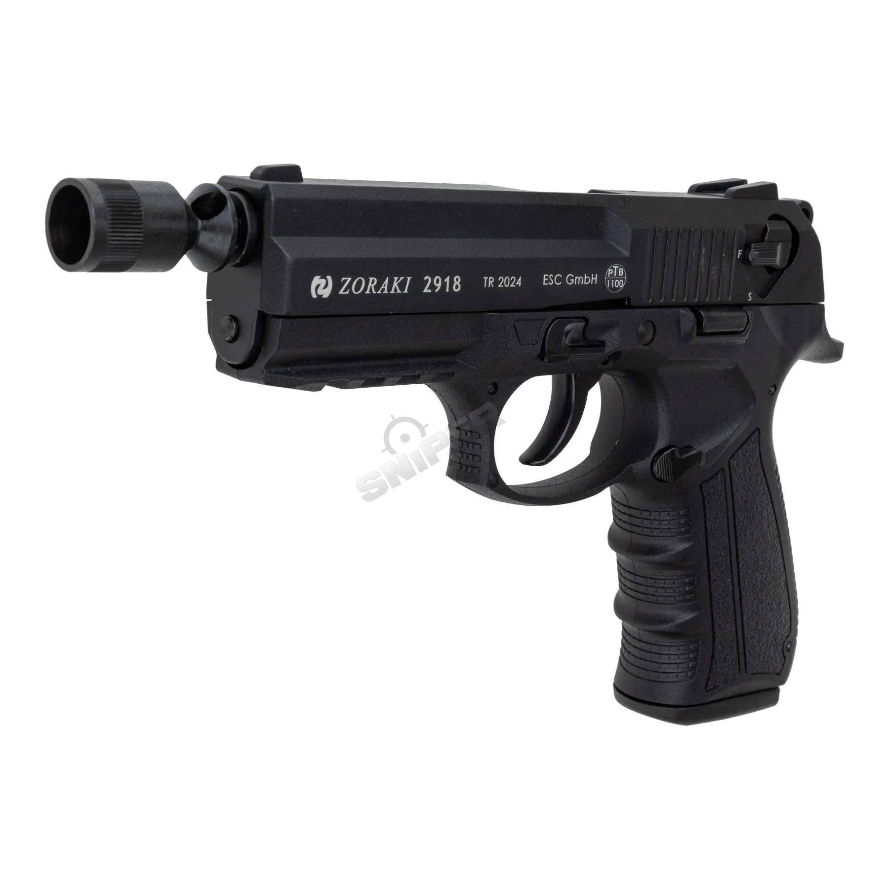 Zoraki 2-918 9mm P.A.K. Schreckschusspistole, Black Silvester Bundle #1 Zoraki 2-918 9mm P.A.K. Schreckschusspistole, Black