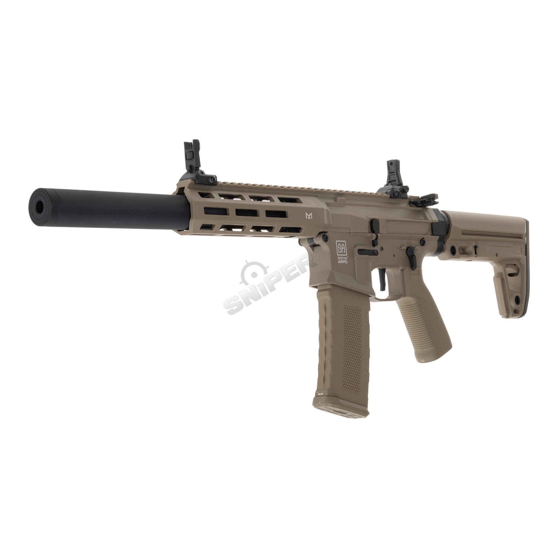 Specna Arms SA-F21 Flex Tuned-Up w/ ETU < 0,5 Joule Softair Gewehr, Tan
