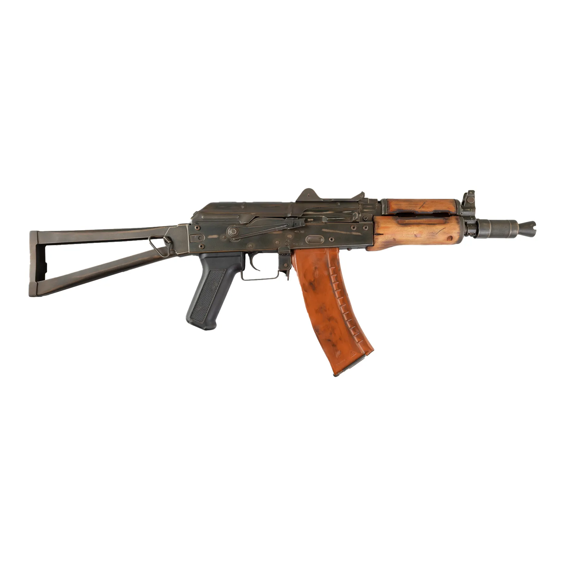 APS AK 74U Battle Worn Style (S)AEG, Real Wood