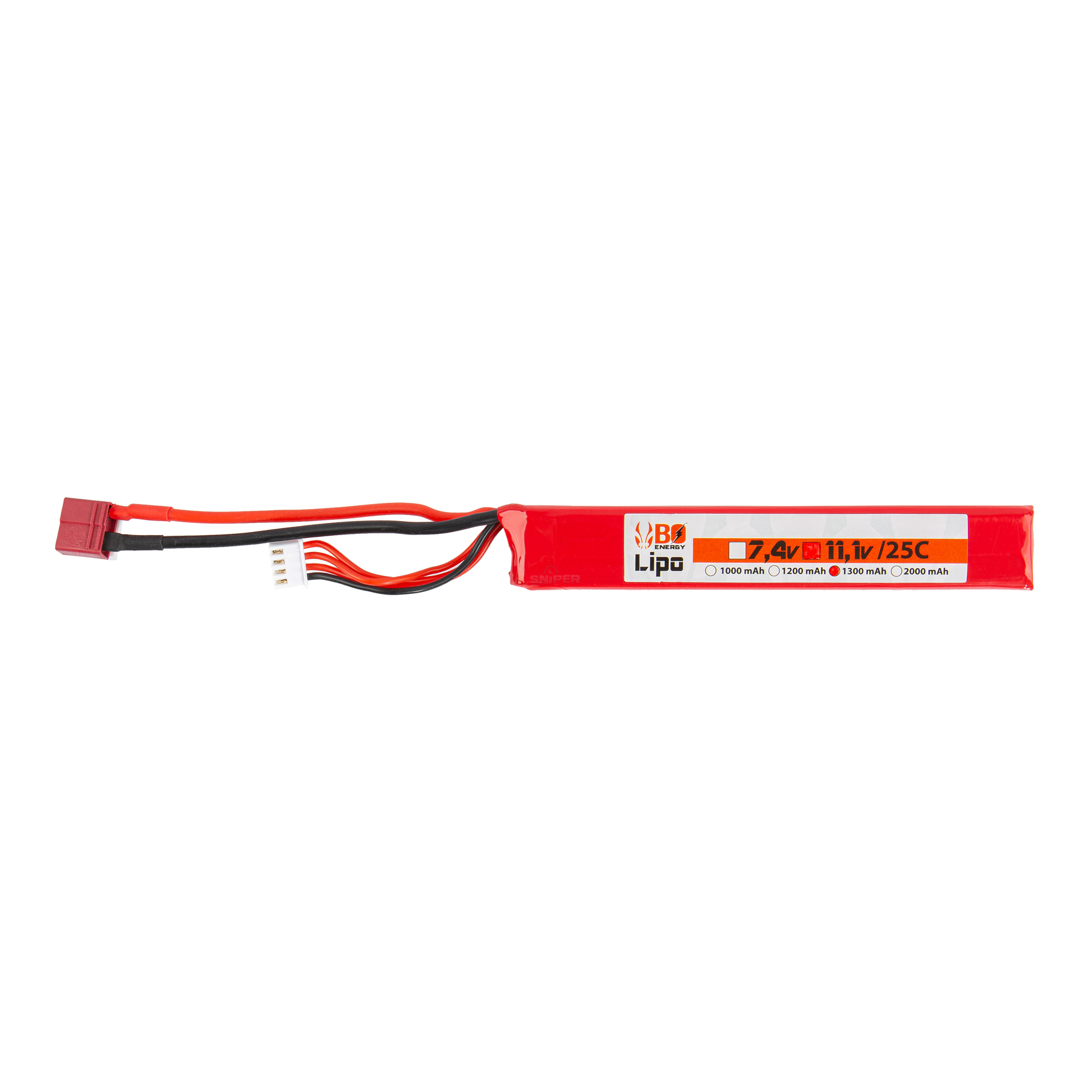 DEANS 11,1V 1300mAh 25 C LiPo Akku, 1 Stick