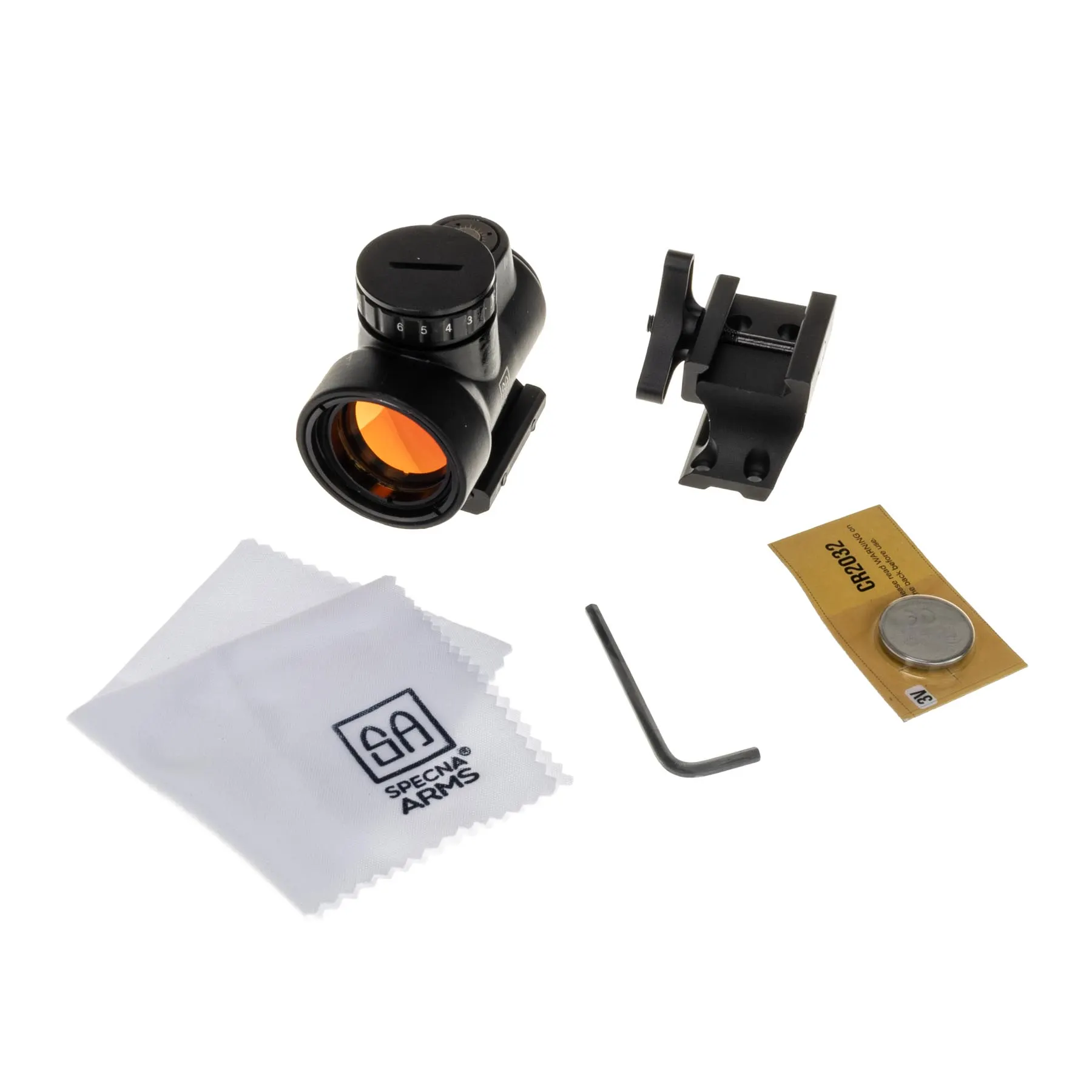 Specna Arms CORE Focus Red Dot Sight w/ QD High Mount, Black