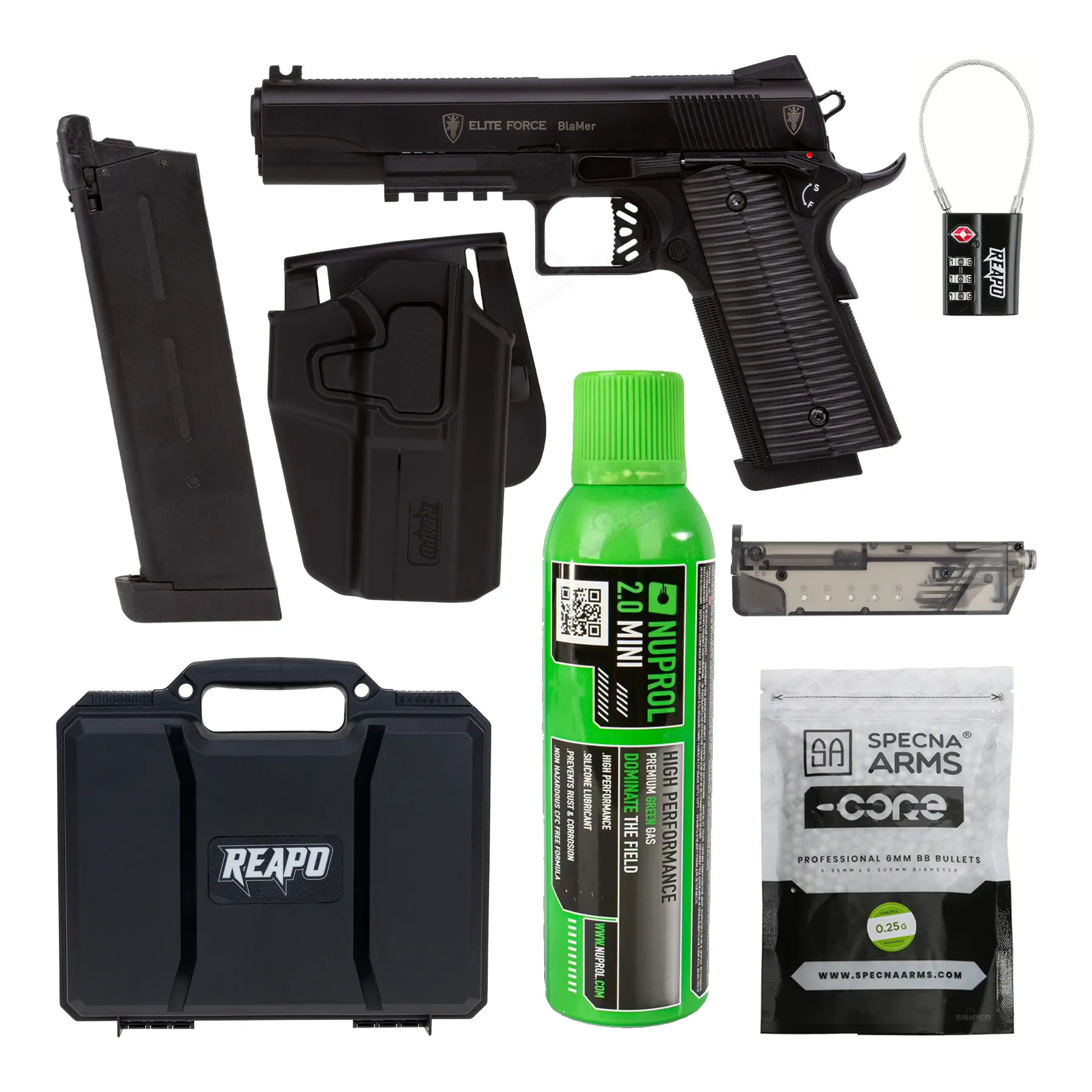 Bundle Deal #2 -  Elite Force BlaMer GBB Softair Pistole, Black