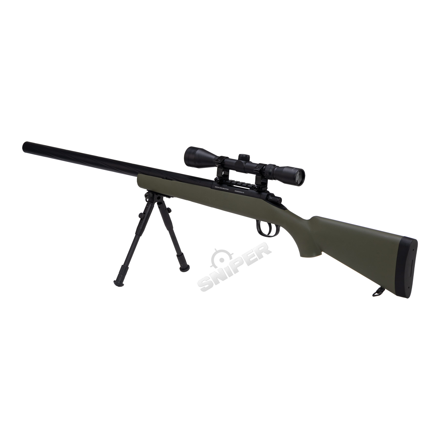 Specna Arms SA-S12 Scharfschützengewehr w/ Scope & Bipod, Olive