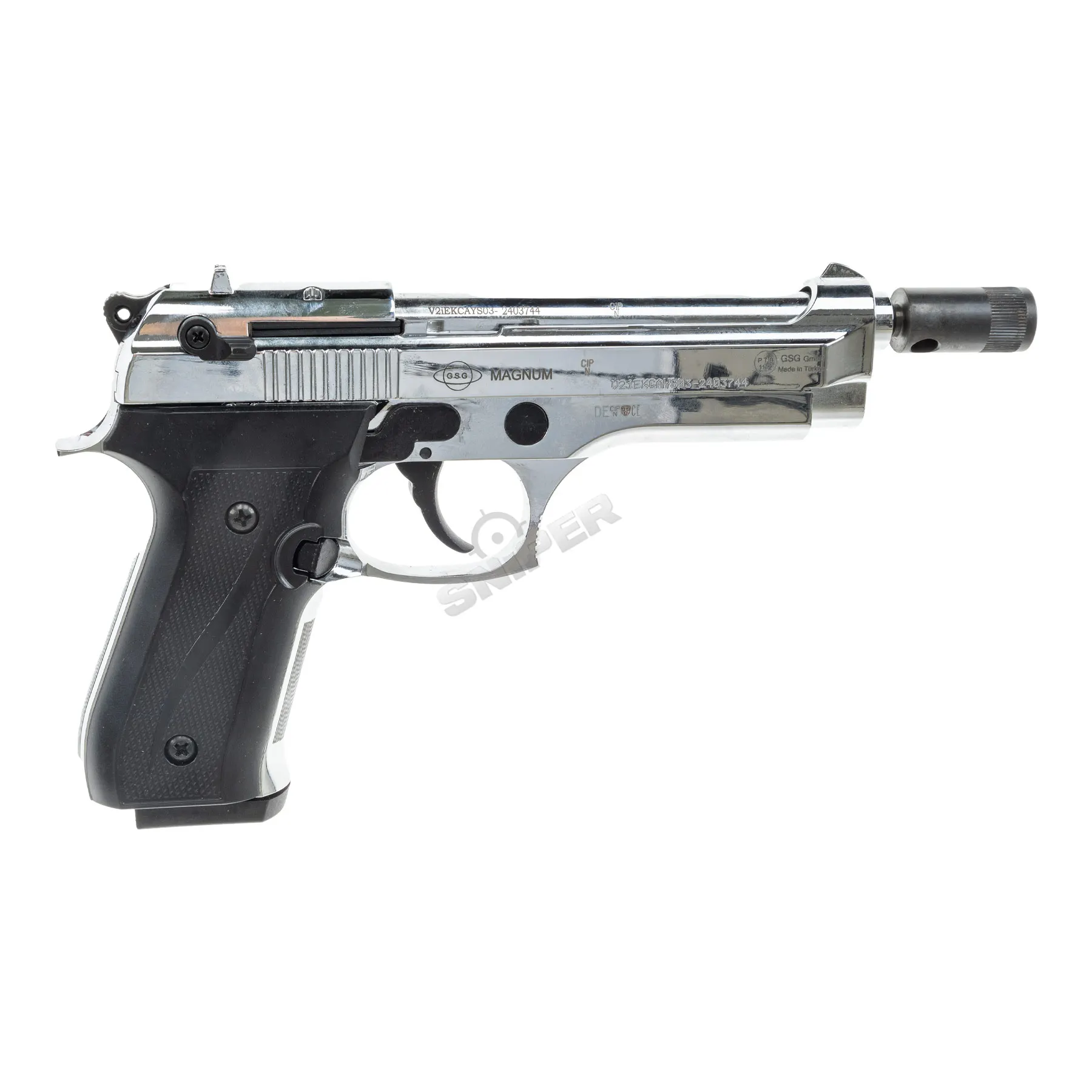 EKOL Firat 9mm P.A.K. Schreckschusspistole, Chrome EKOL Firat 9mm P.A.K. Schreckschusspistole, Chrome