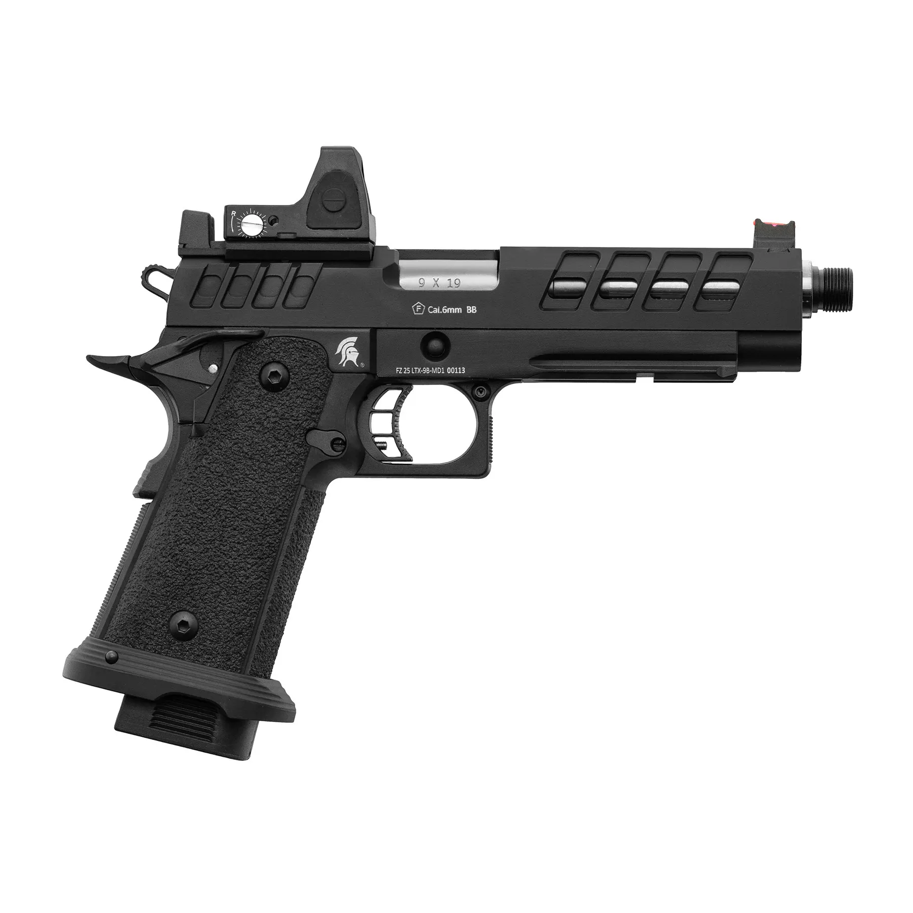 Lancer Tactical Heracles RMR Hi-Capa GBB Softairpistole, Black