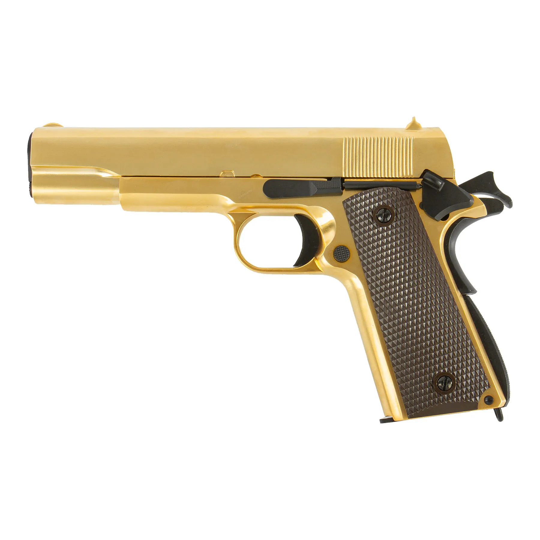WE M1911 Full Metal Gold GBB Softair Pistole