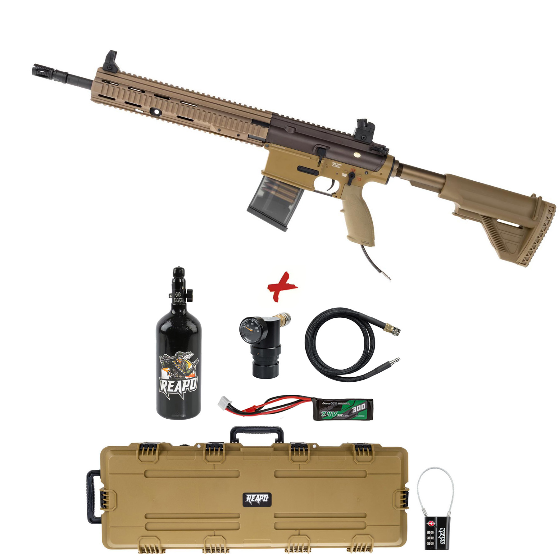 HPA Deal #1 - SAC x Wolverine GE17 HPA DMR Rifle, Tan