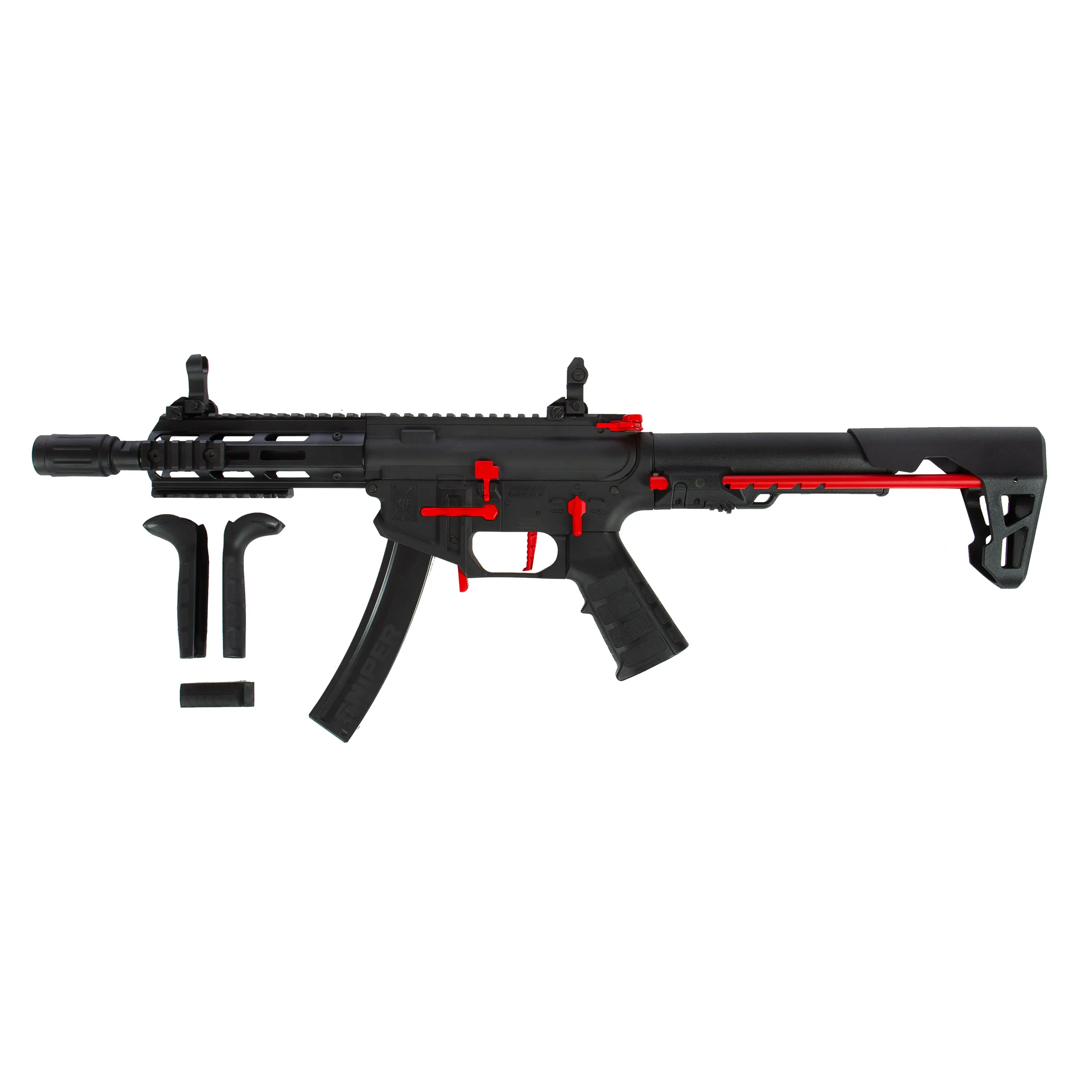 PDW SBR M-LOK, < 0,5 J, AEG, Red
