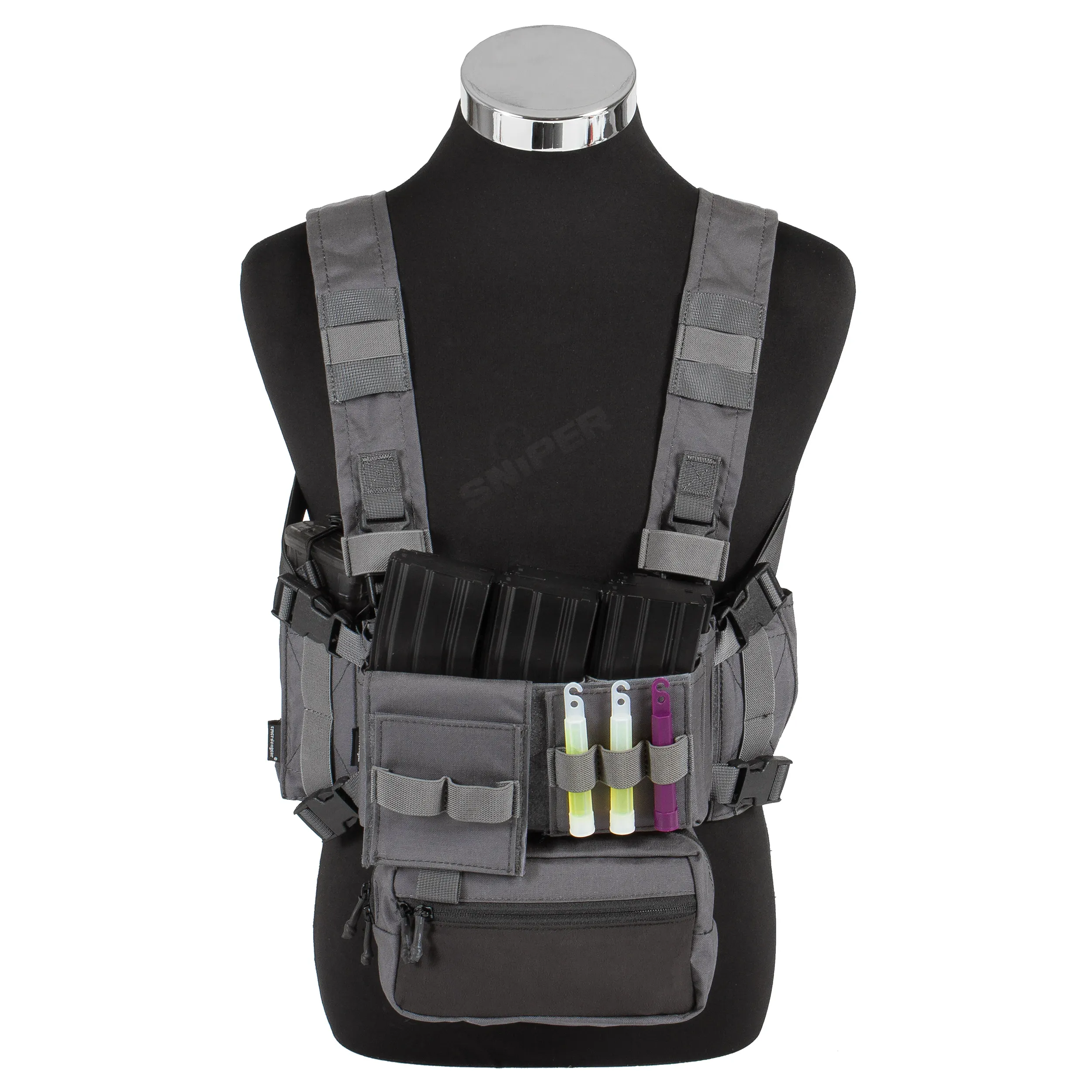 Micro Fight Chissis MK3 Chest Rig, Wolf Grey