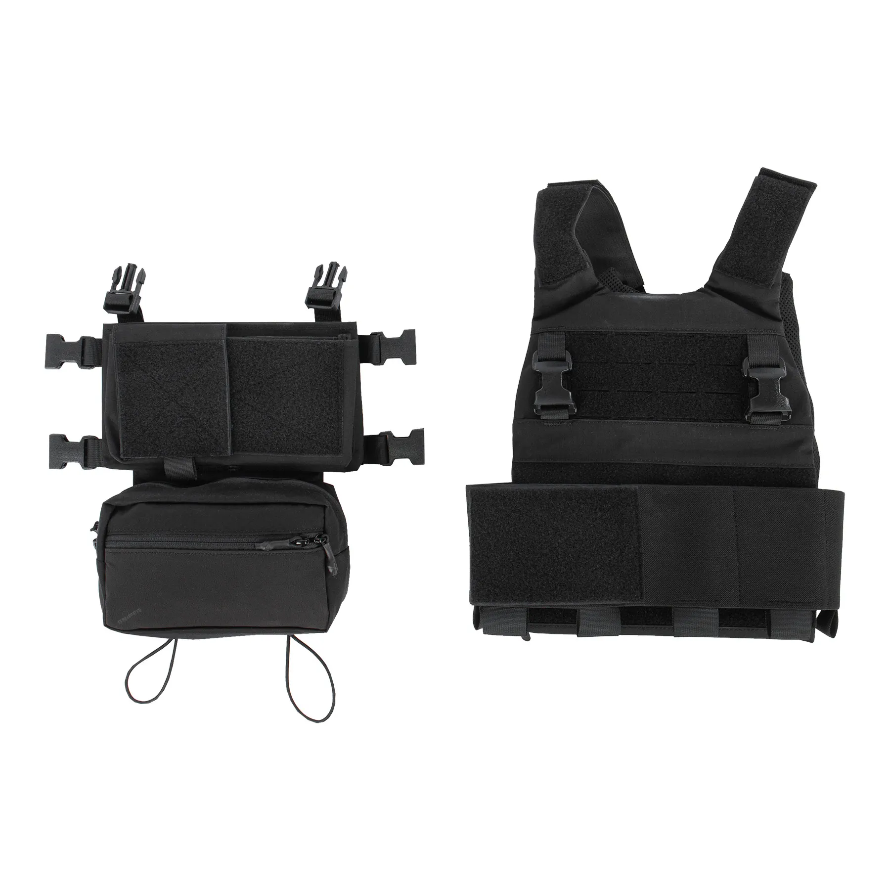 Taktisches Plattenträger Set, Black