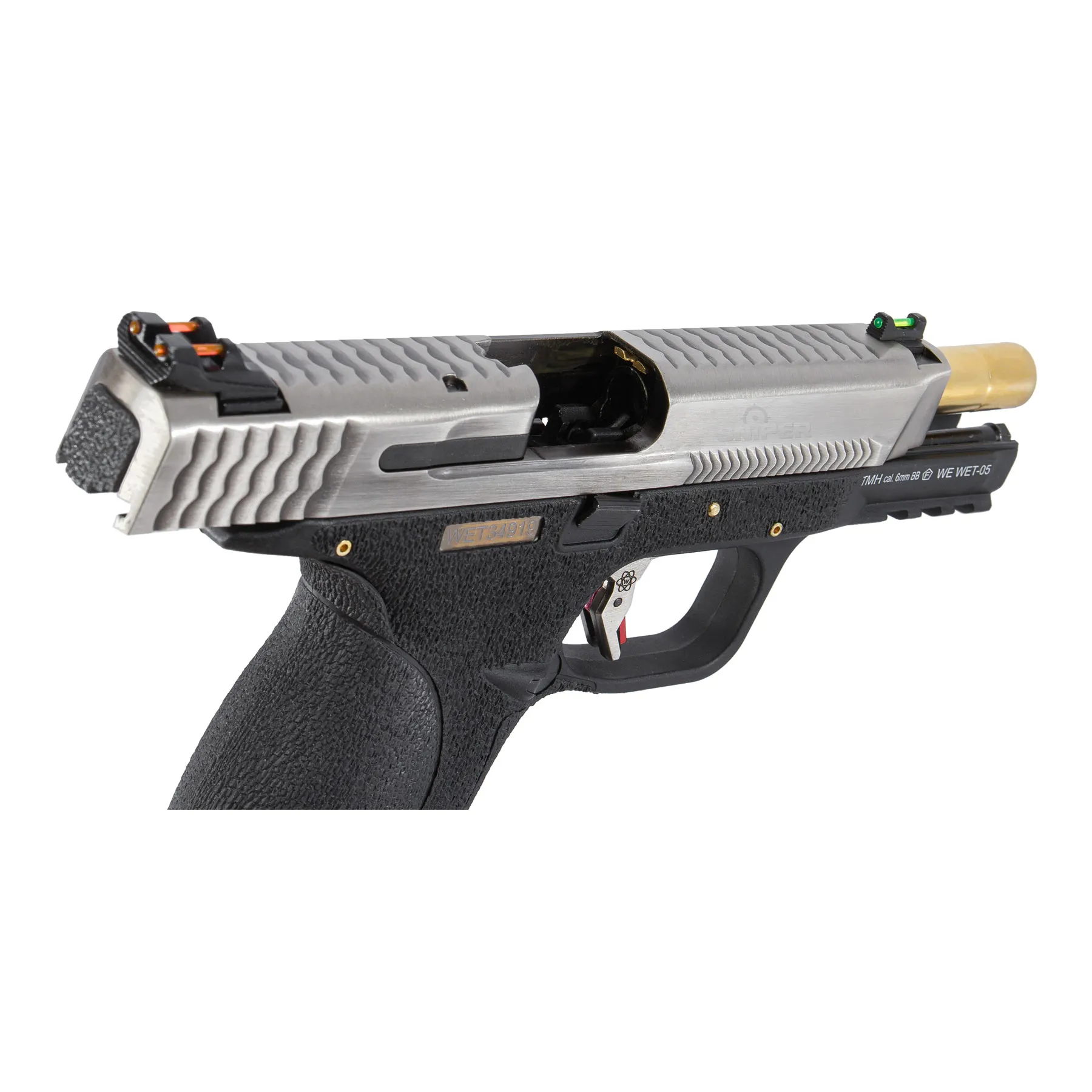 WE WET 05 SV Gold Barrel Full Metal GBB Softair