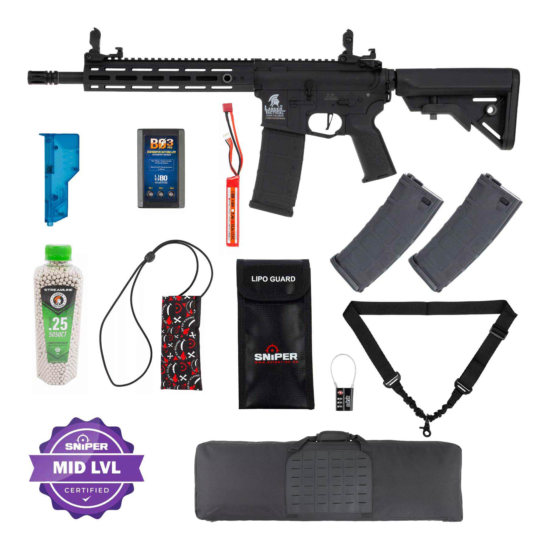 Einsteiger Set #3 -  Lancer Hellion M-Lock 10" Gen 3 w/ Nebula ETU (S)AEG, Black
