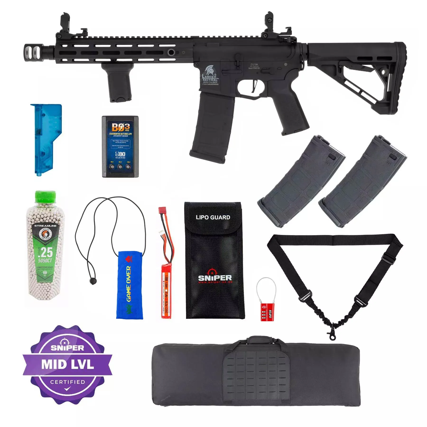 Einsteiger Set #3 - Lancer LT-32 Sparta Gen 3 w/ Nebula ETU (S)AEG, Black