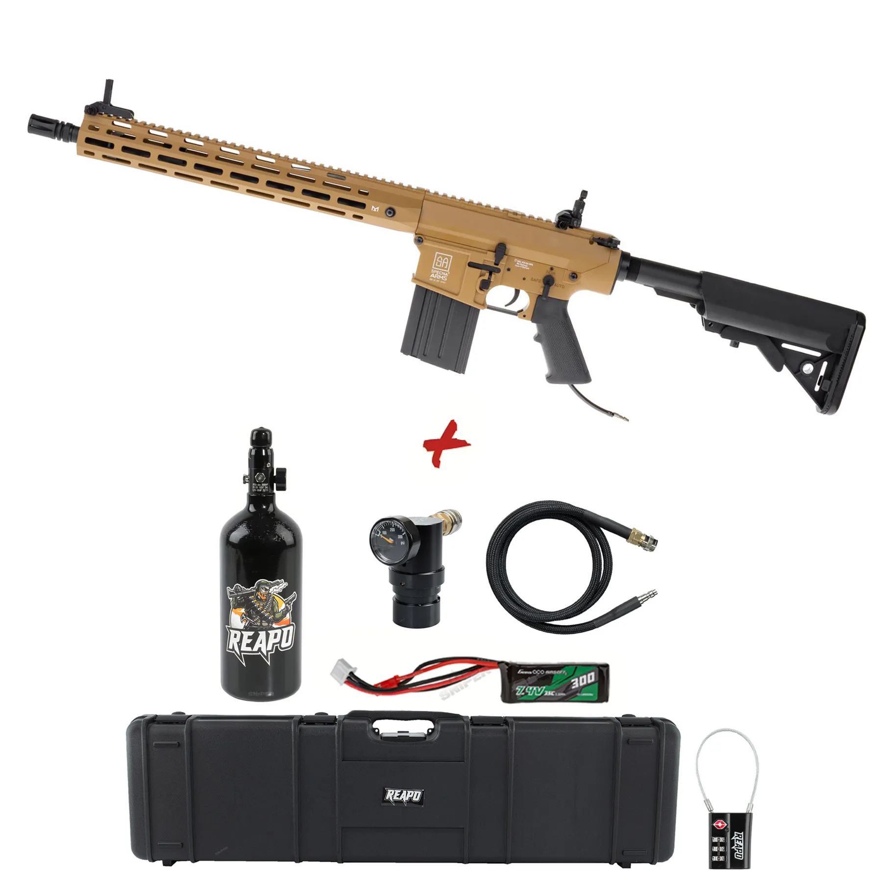 HPA Deal #1 - SAC x Wolverine SA-E35 DMR Rifle HPA, Tan