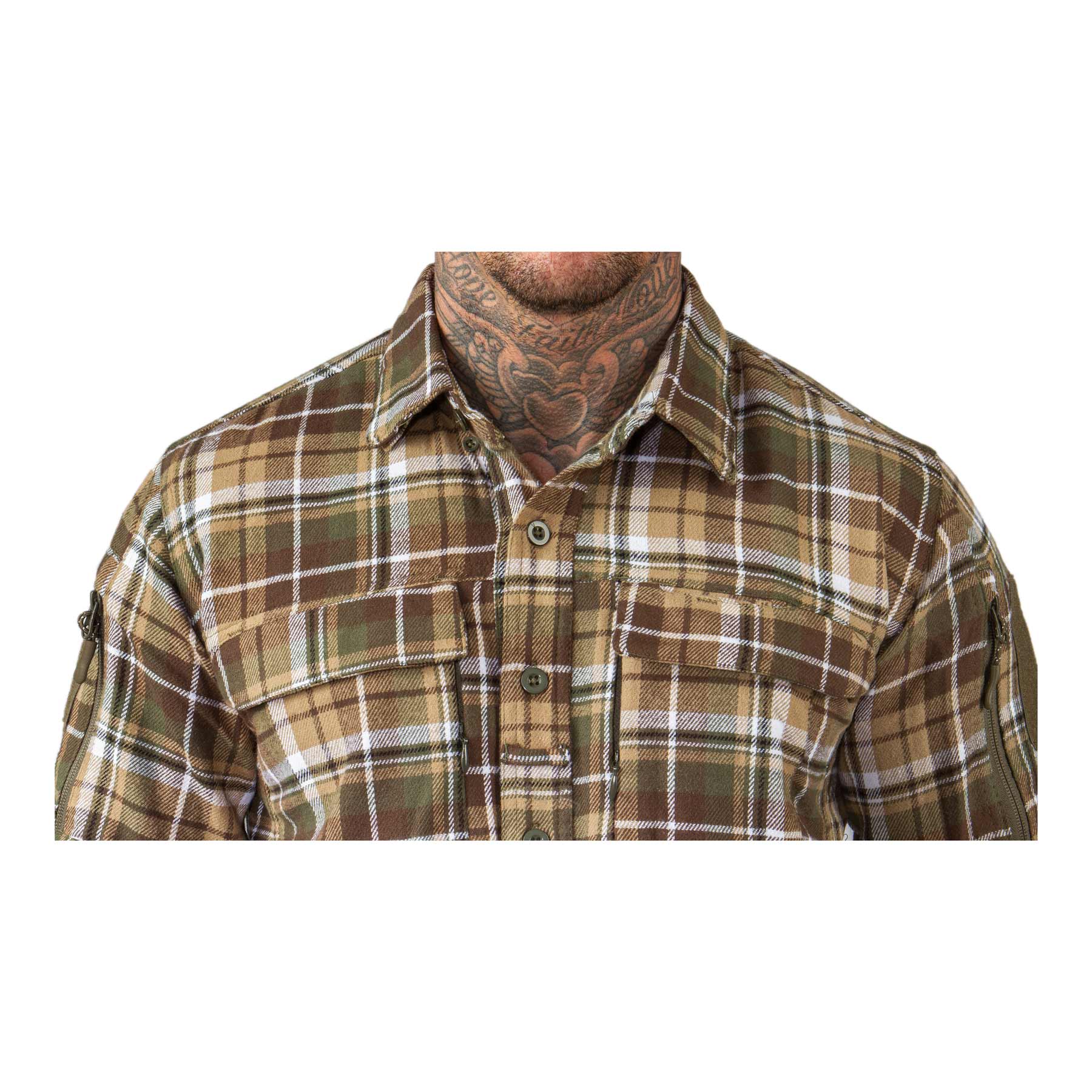 Contractor Shirt, Brown & Green M
