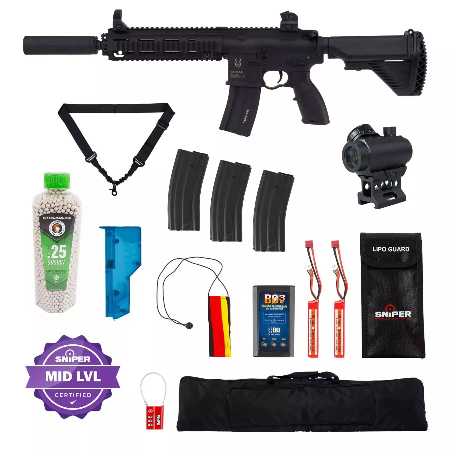 Einsteiger Set #3 - BO Delta 595 Polymer 11" w/ Nebula ETU + Silencer Pack Noir