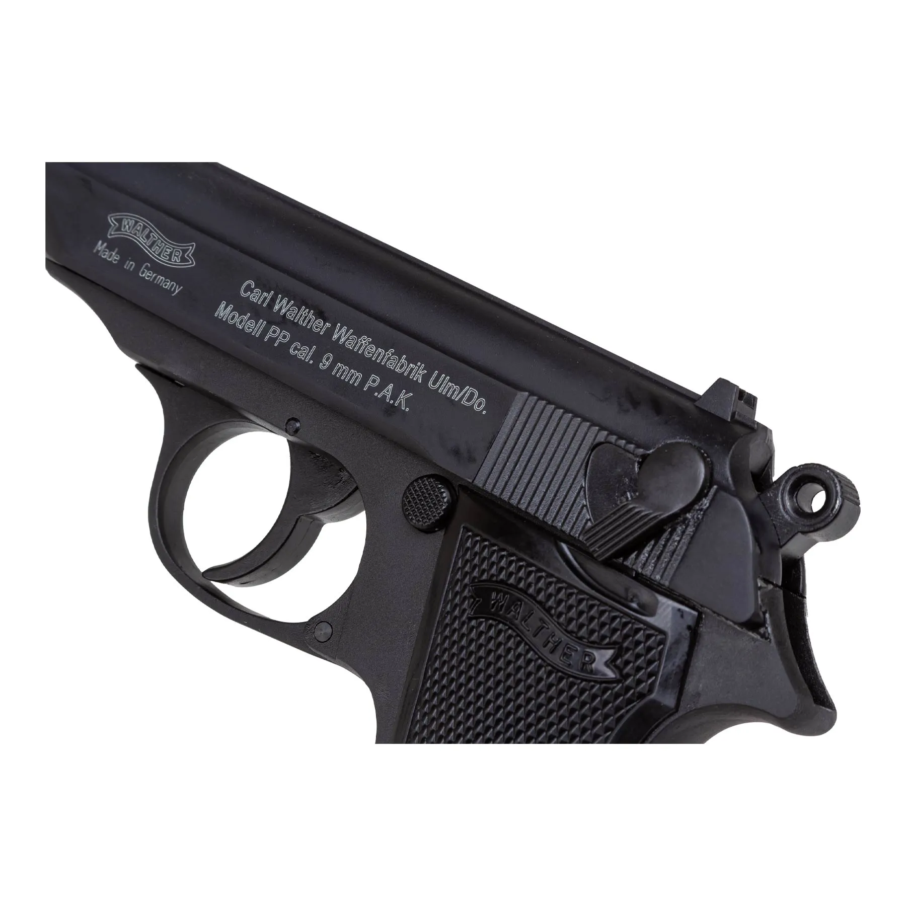 Walther PP 9mm P.A.K. Schreckschusspistole, Black Walther PP 9mm P.A.K. Schreckschusspistole, Black
