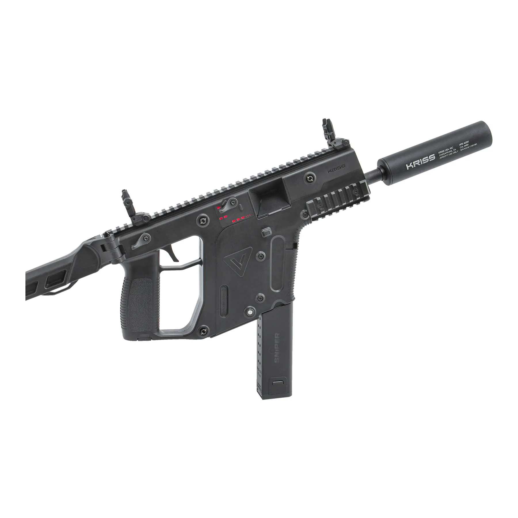 Kriss Vector w/ Mock Suppressor (S)AEG, Black Kriss Vector w/ Mock Suppressor (S)AEG, Black