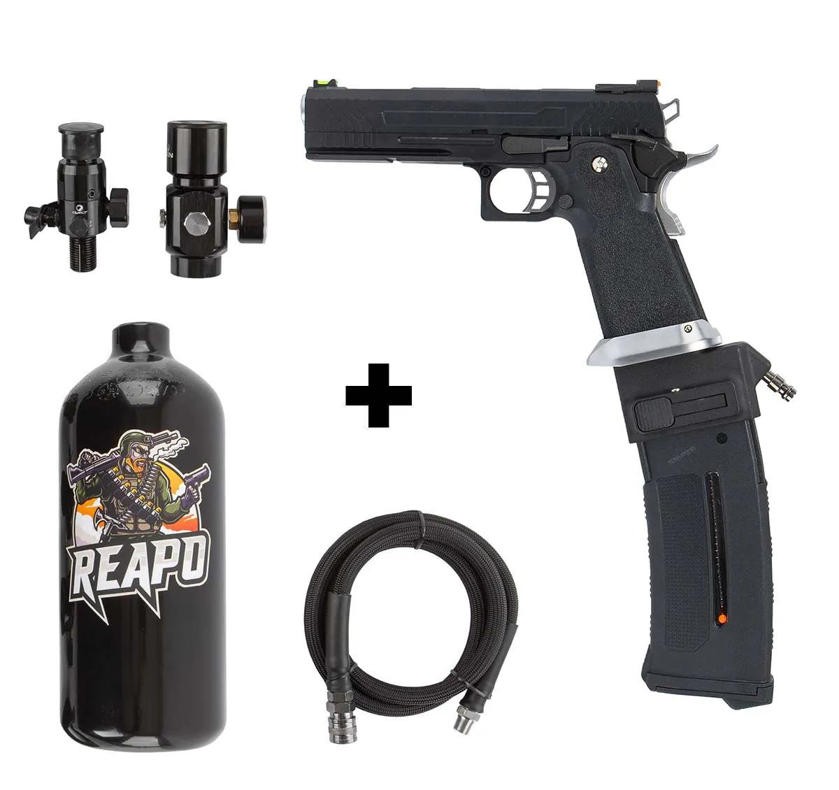HPA Set HX1102 Hi-Capa 5.1 + Bottle + Creeper US + PTS HPA Set HX1102 Hi-Capa 5.1 + Bottle + Creeper US + PTS