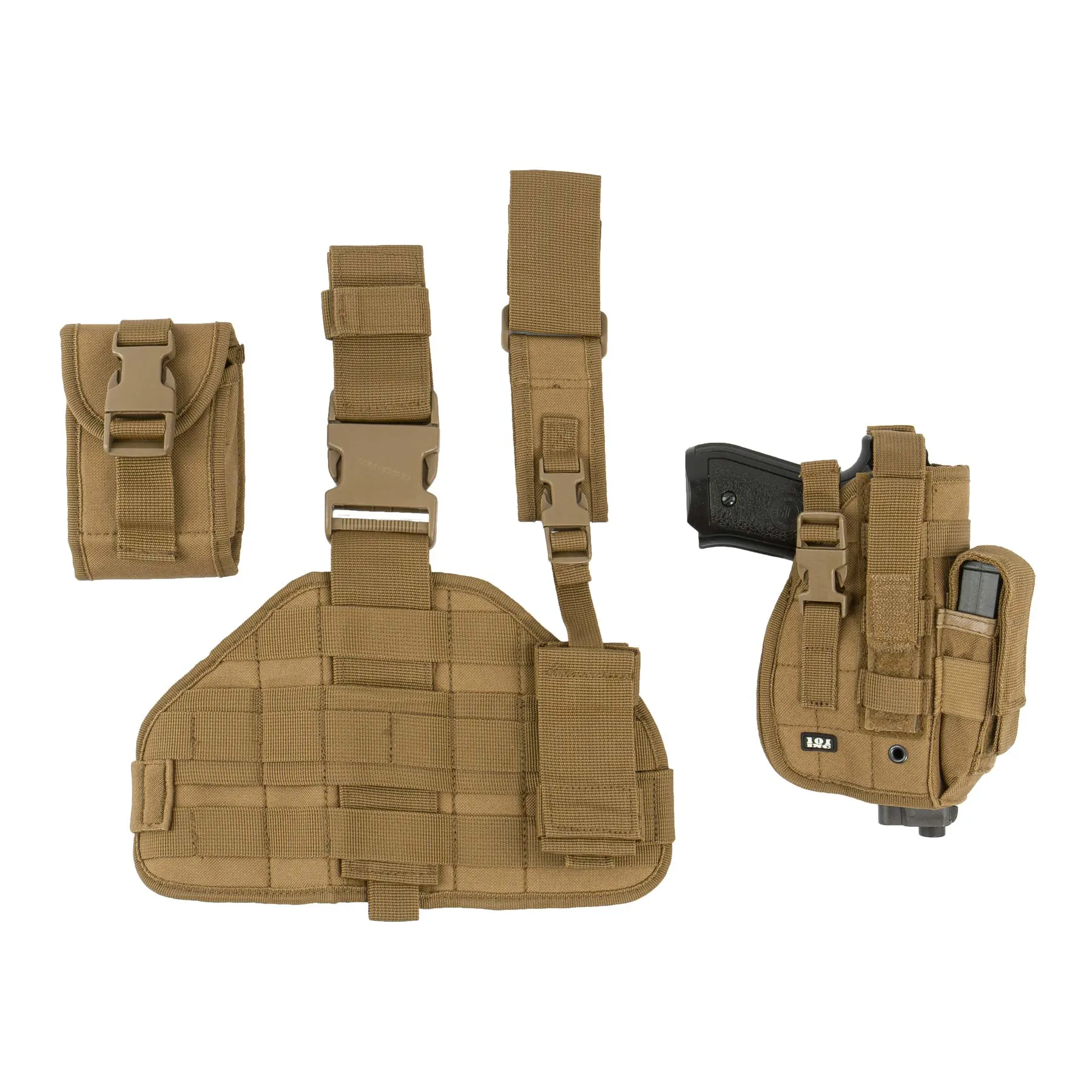 Oberschenkelholster Hip Molle Holster, Sand