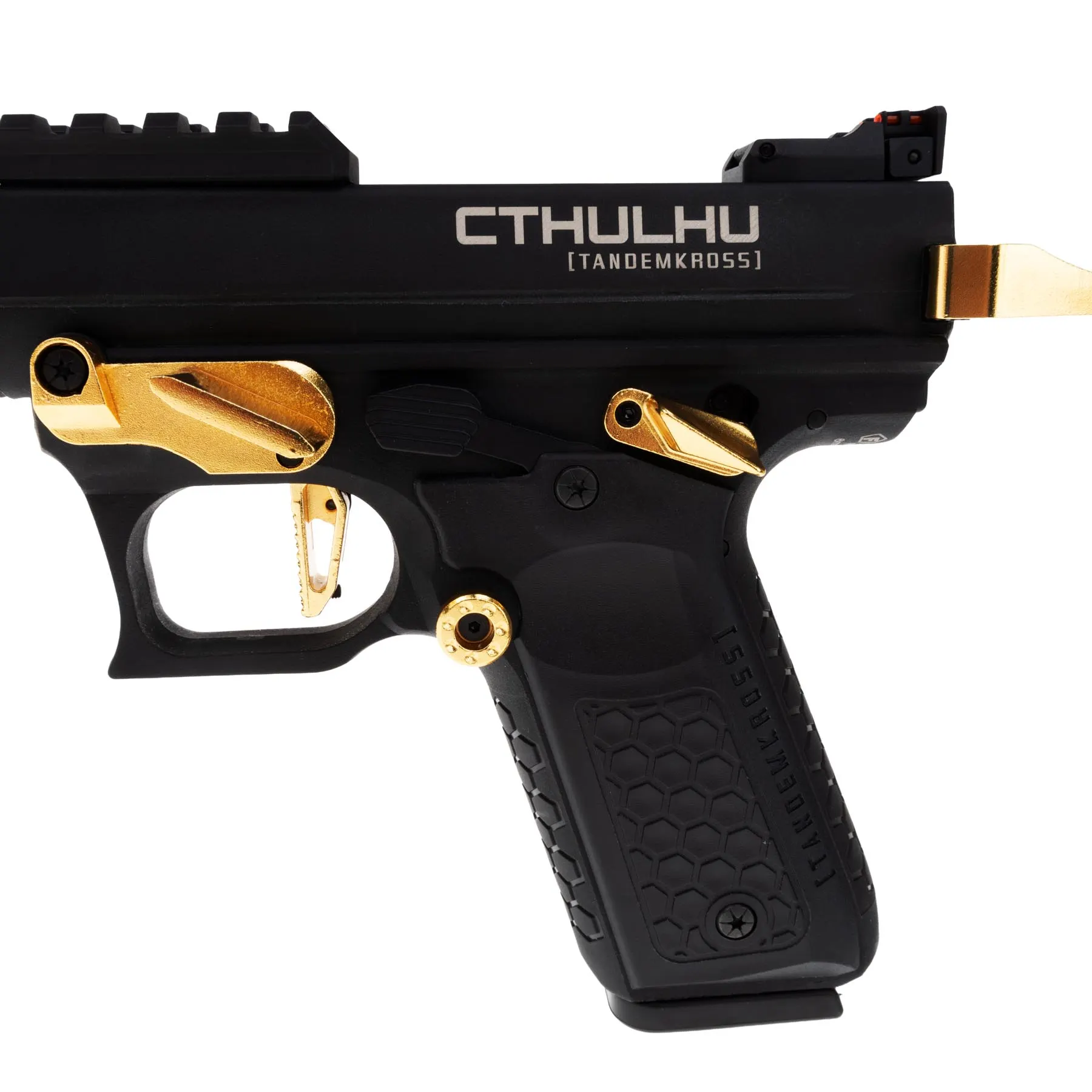 Lancer Tandemkross Cthulhu GBB Softair Pistole, Black/Gold