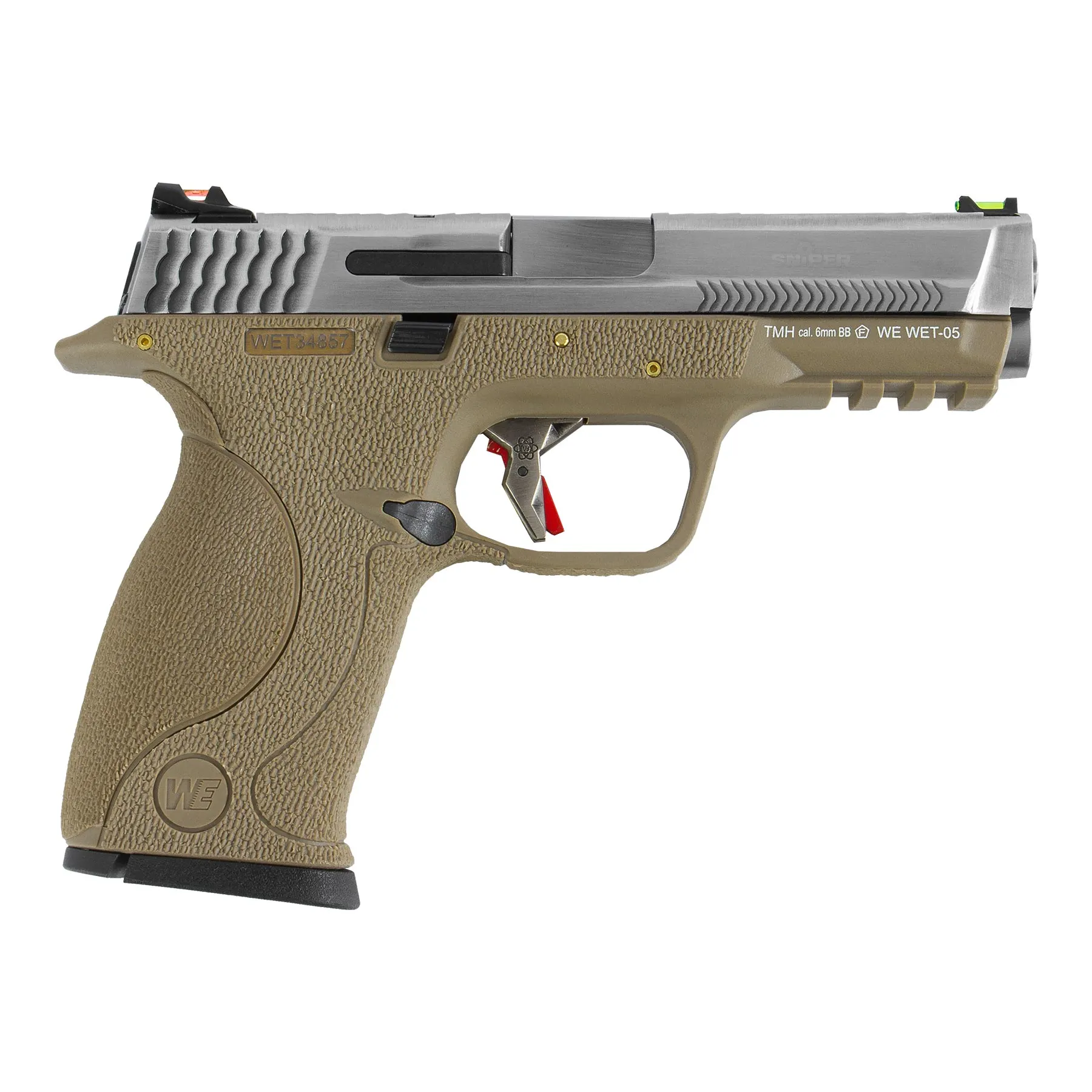 WE WET 05 SV Silver Barrel Full Metal FDE GBB Softair