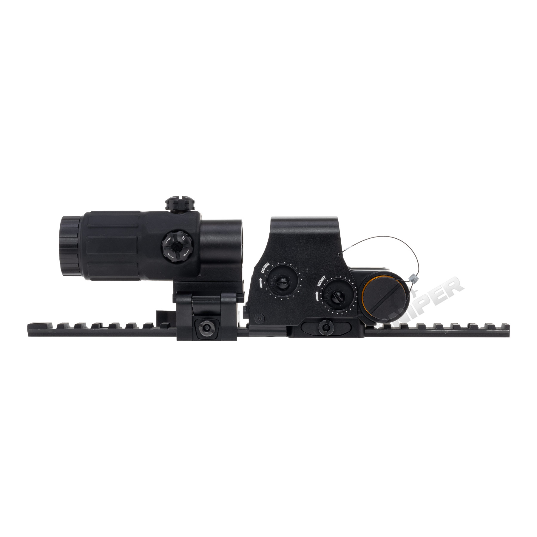 Reapo R558 Holo Red Dot VIsier w/ 3x Magnifier, Black