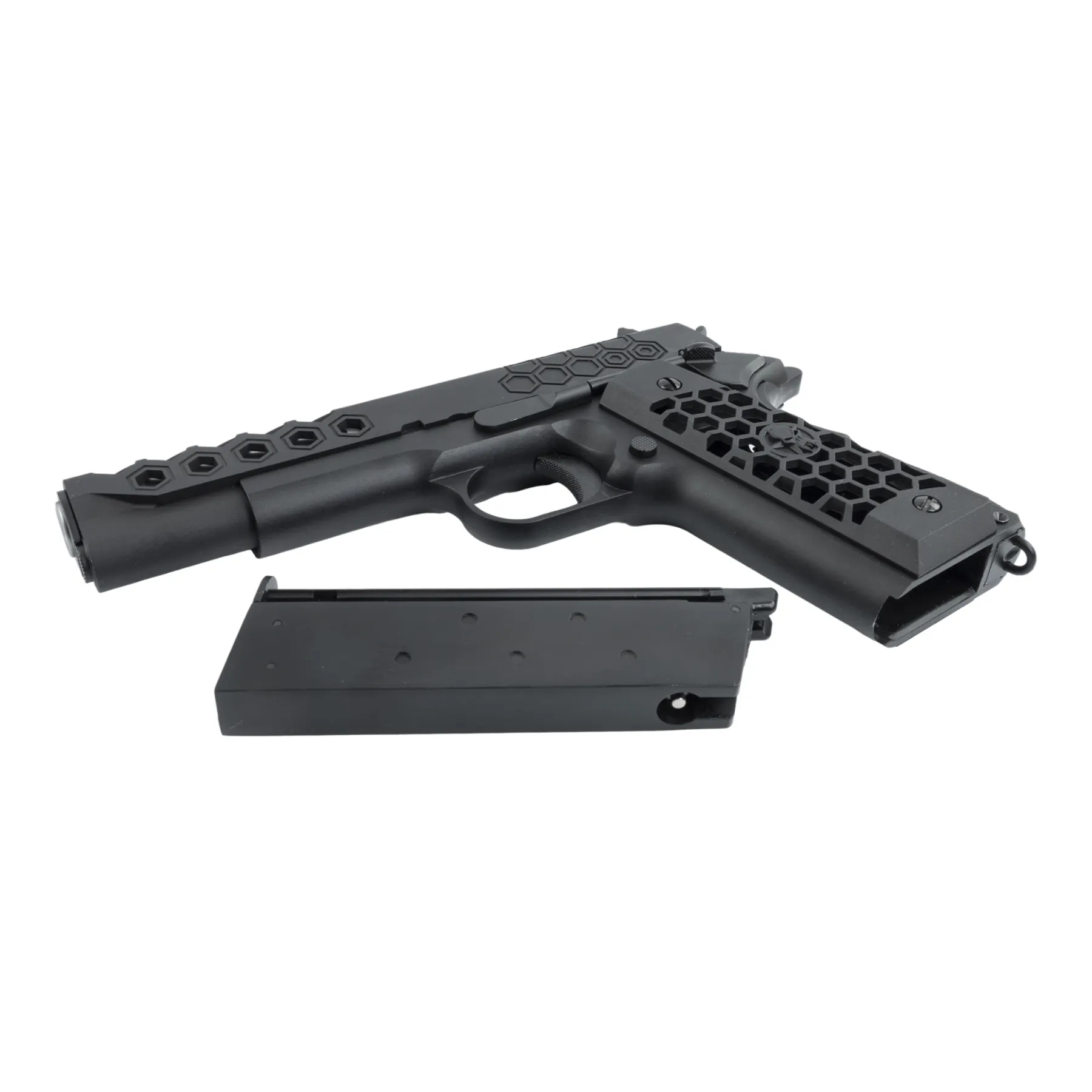WE 1911 Hex Cut V.3 Softair Pistole, Black