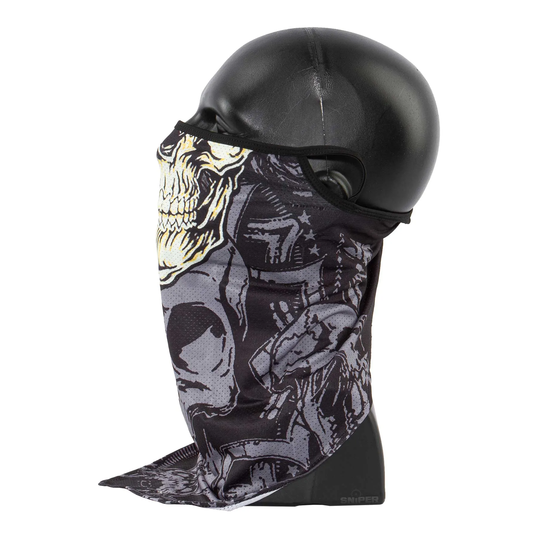 Stretch mask mit earloop yellow skull
