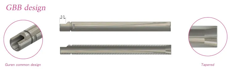 6.03, 87mm Guren 2 GBB Inner Barrel