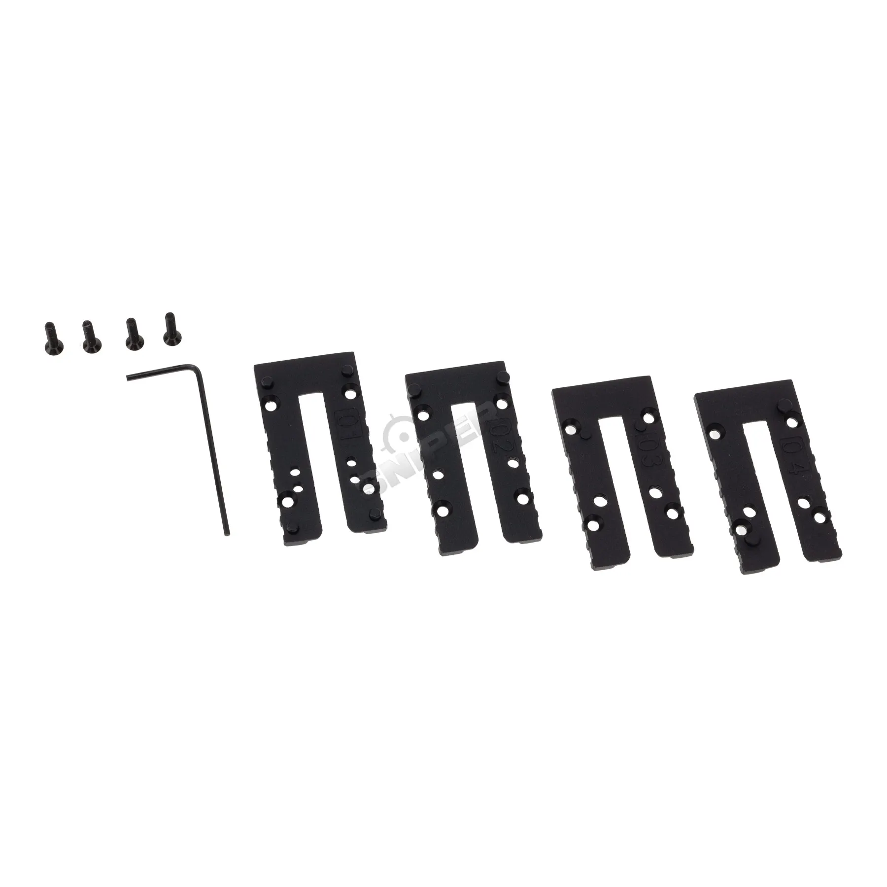 Adapterplatten für Glock MOS 3, 4er-Set Adapterplatten für Glock MOS 3, 4er-Set