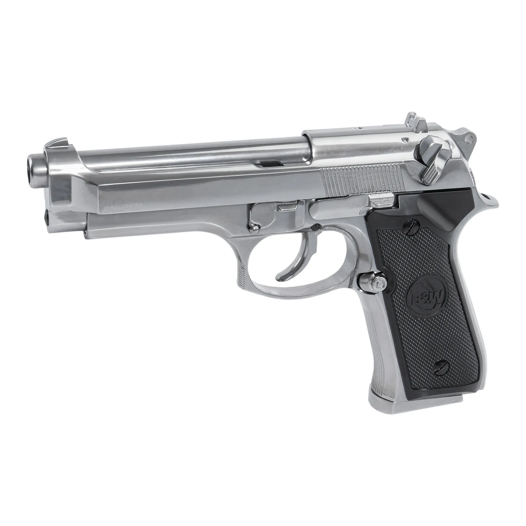 B&W Elite M92 Full Metal Silver GBB Softair Pistole