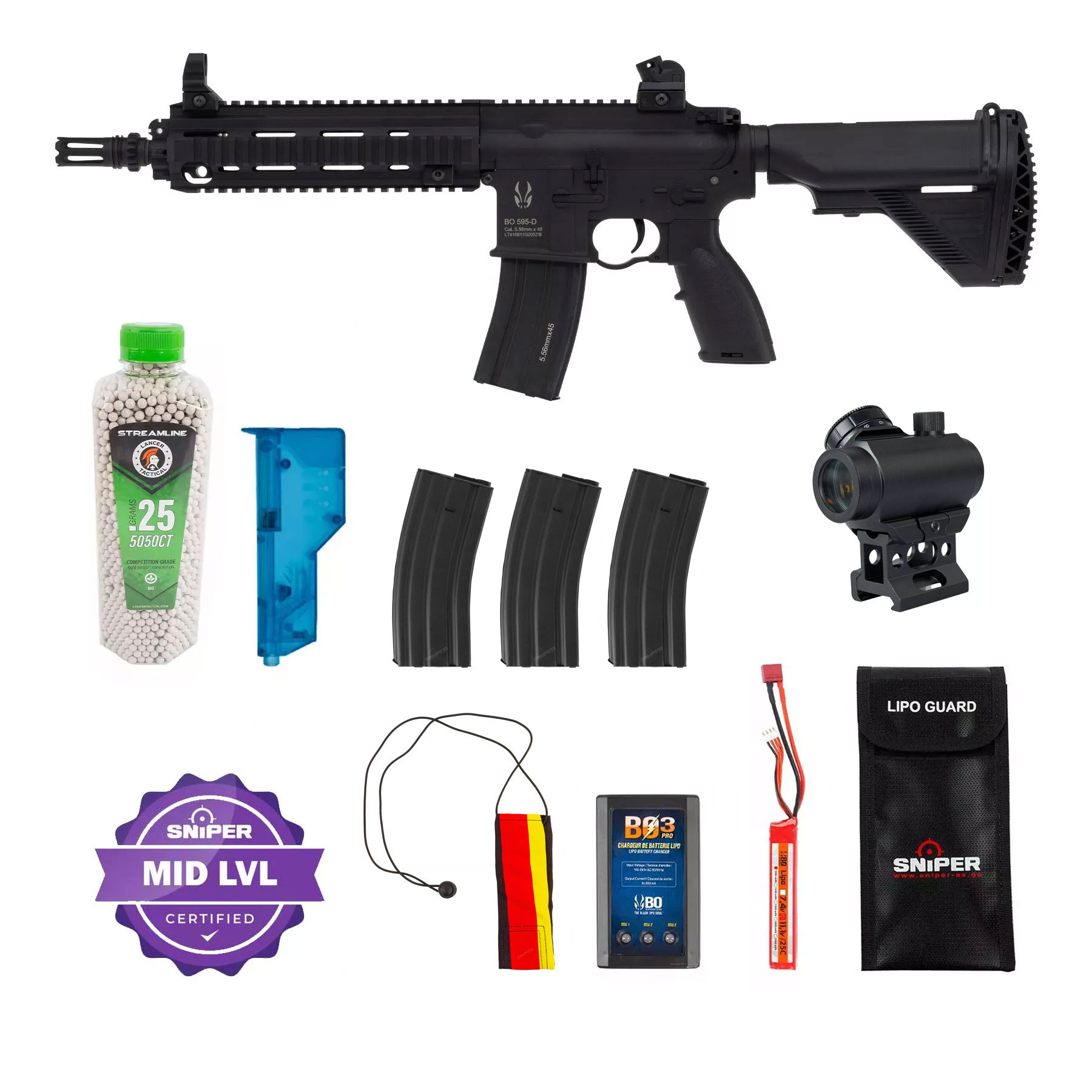 Einsteiger Set #2 - BO Delta 595 Polymer 11"  w/ Nebula ETU Gen 2 Pack Noir