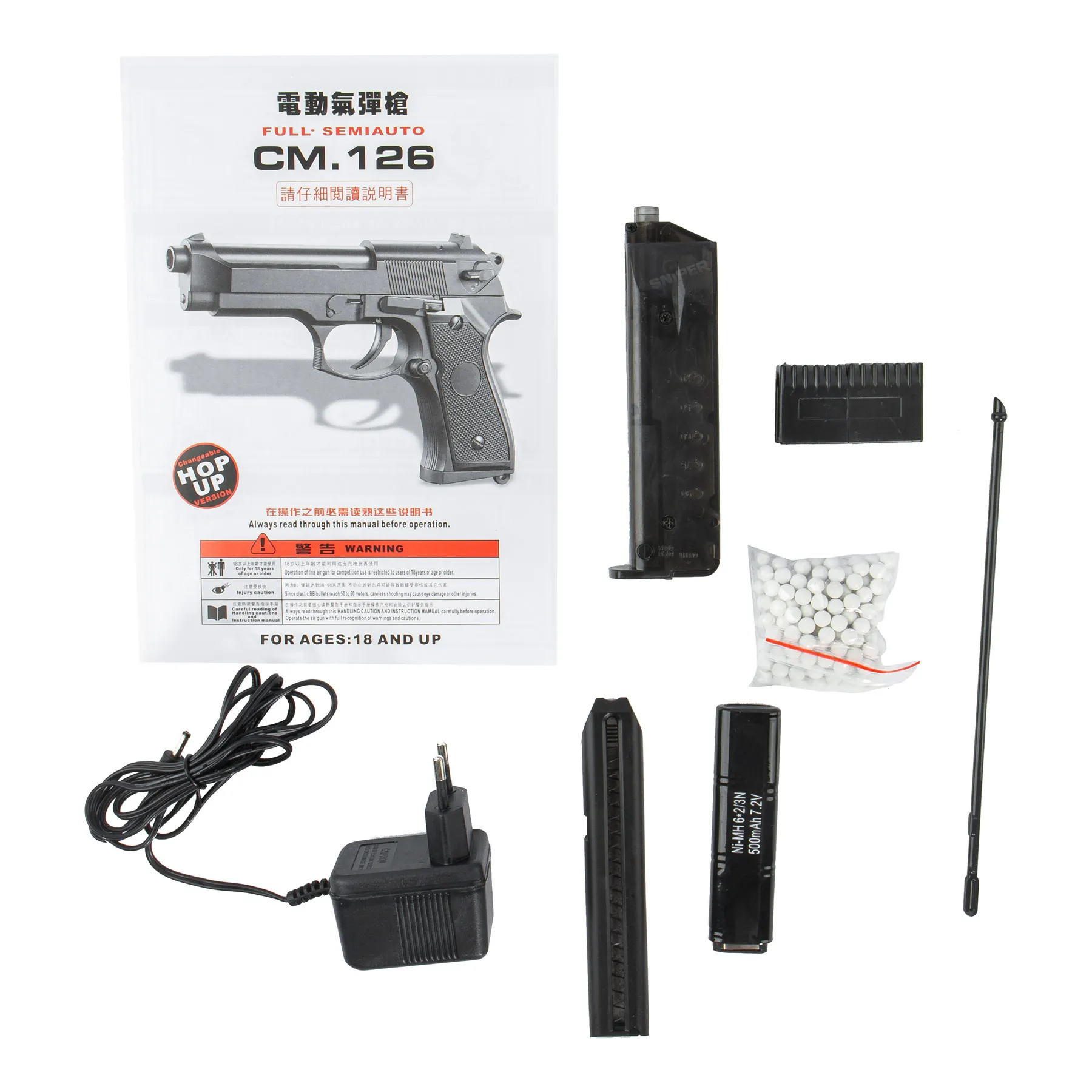CM126 M92 Advanced AEP Black, < 0,5 Joule