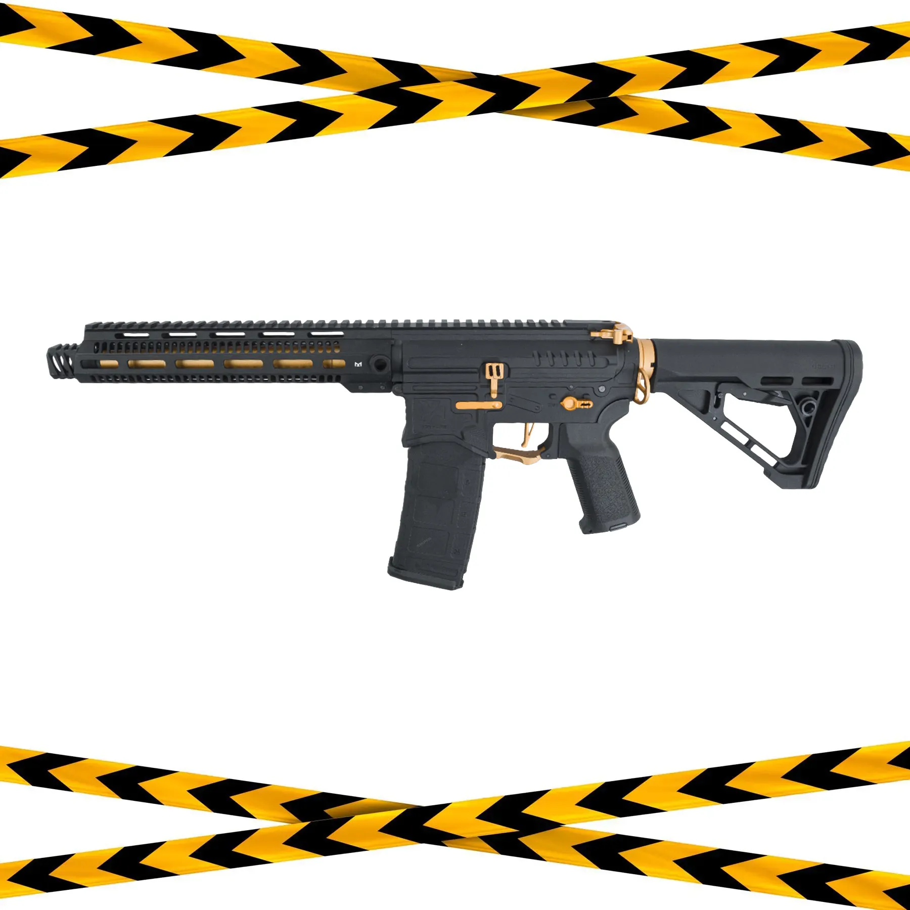 B-Ware Zion Arms M4 M-Lok 10" (S)AEG, Black/Gold